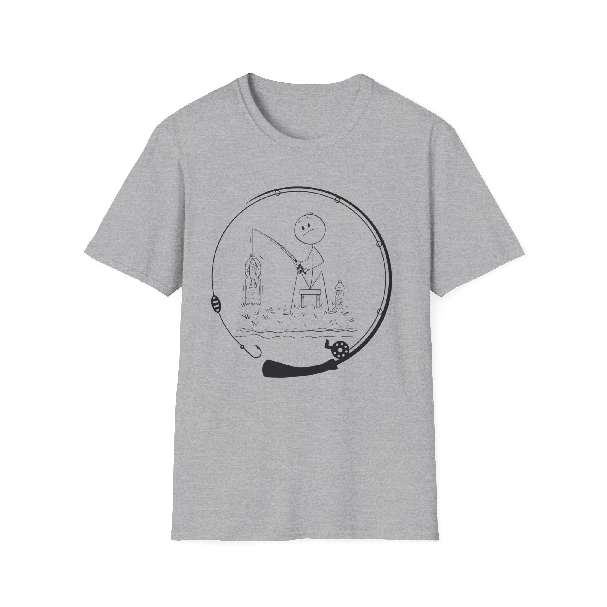 Stick man Fishing  Tee