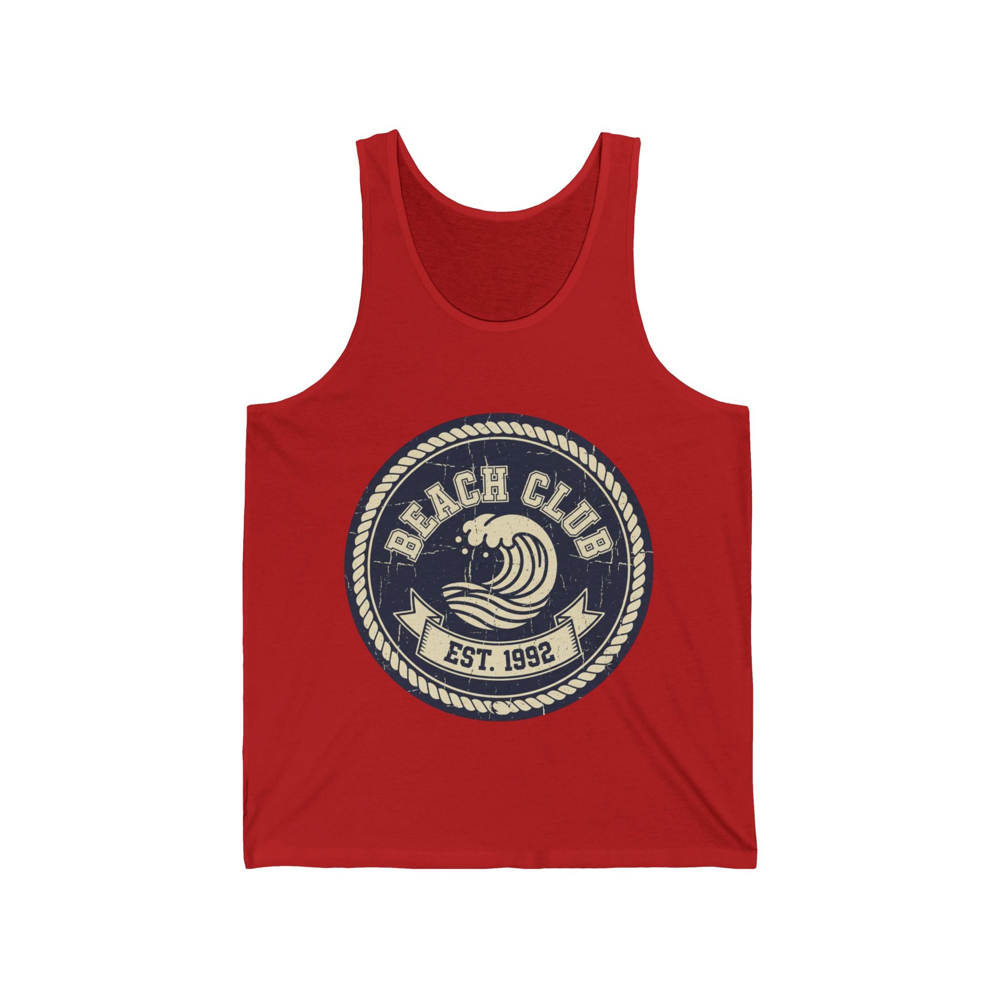 Beach Club Tank Top — Vintage Surf Logo "Est. 1992"