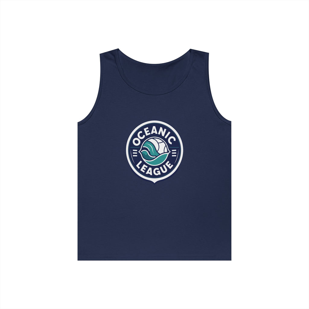 Oceanic League Tank Top — Retro Wave Surf Emblem