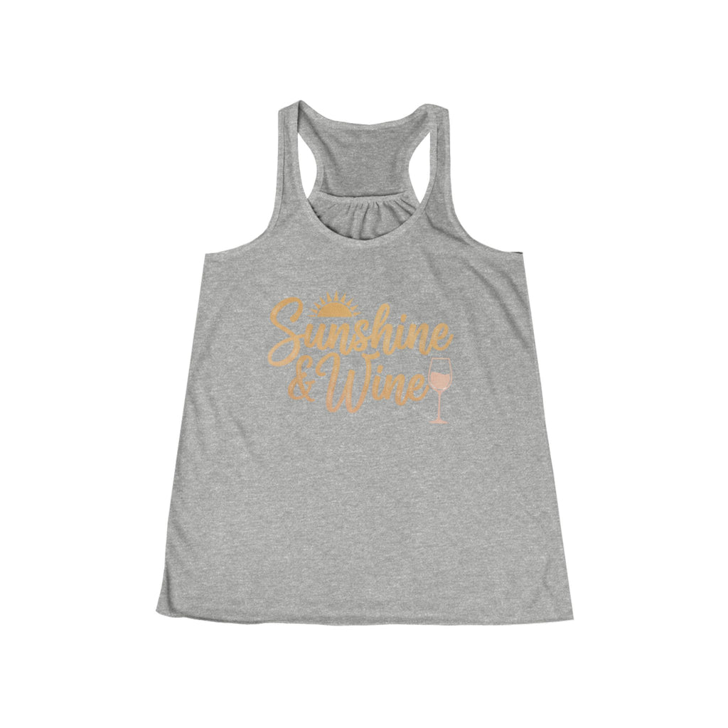 Sunshine & Wine Tank Top — Women’s Racerback Summer Tank