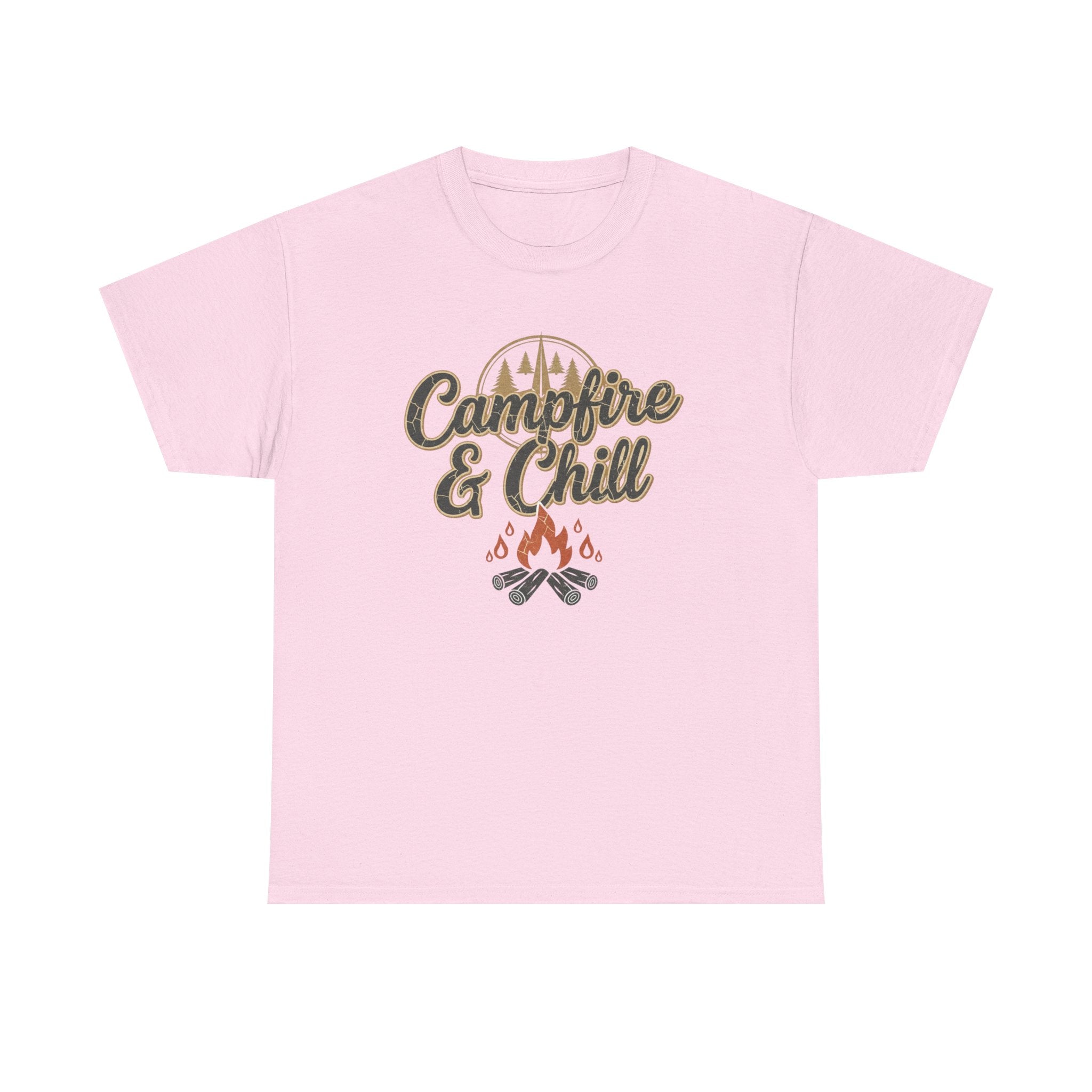 Campfire & Chill Tee — Cozy Outdoor Camping T-Shirt