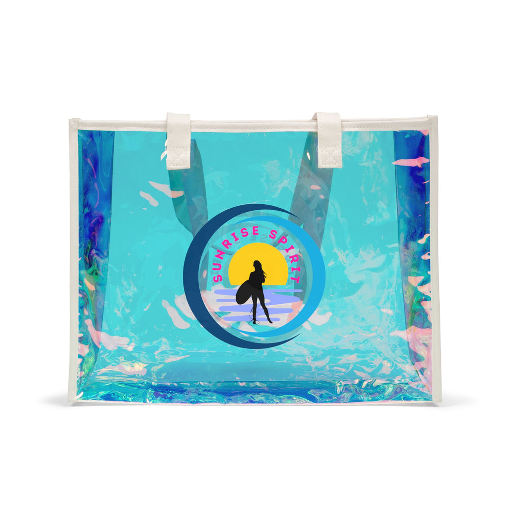 Sunrise Spirit-Holographic Beach Tote Bag — ' Clear Tote