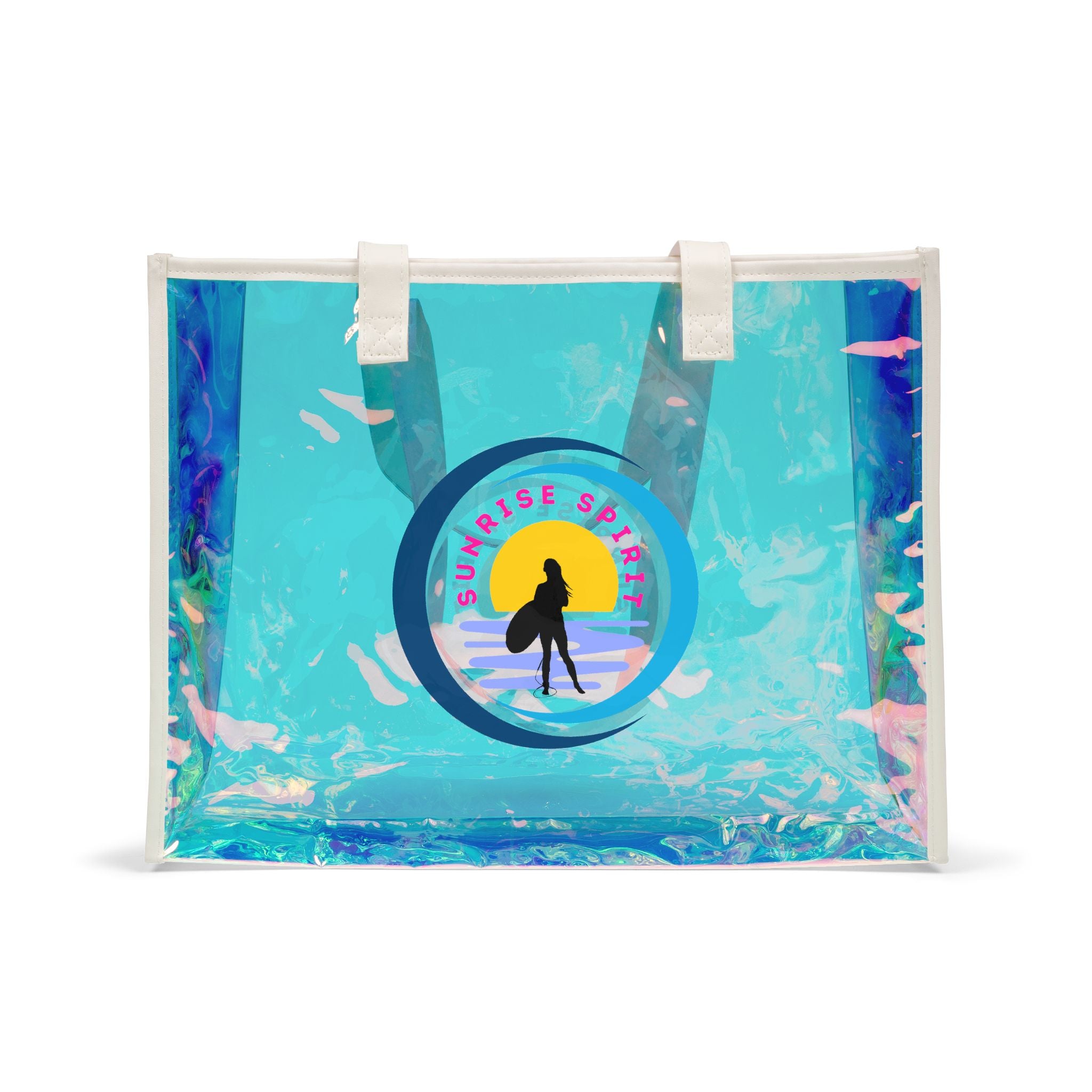 Sunrise Spirit-Holographic Beach Tote Bag — ' Clear Tote