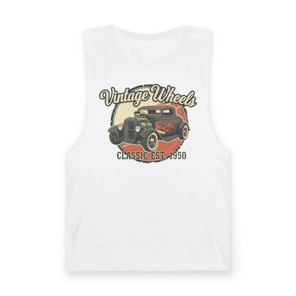 Vintage Wheels Tank Top — Classic Car 'Est. 1950' Retro Garage Muscle Tee