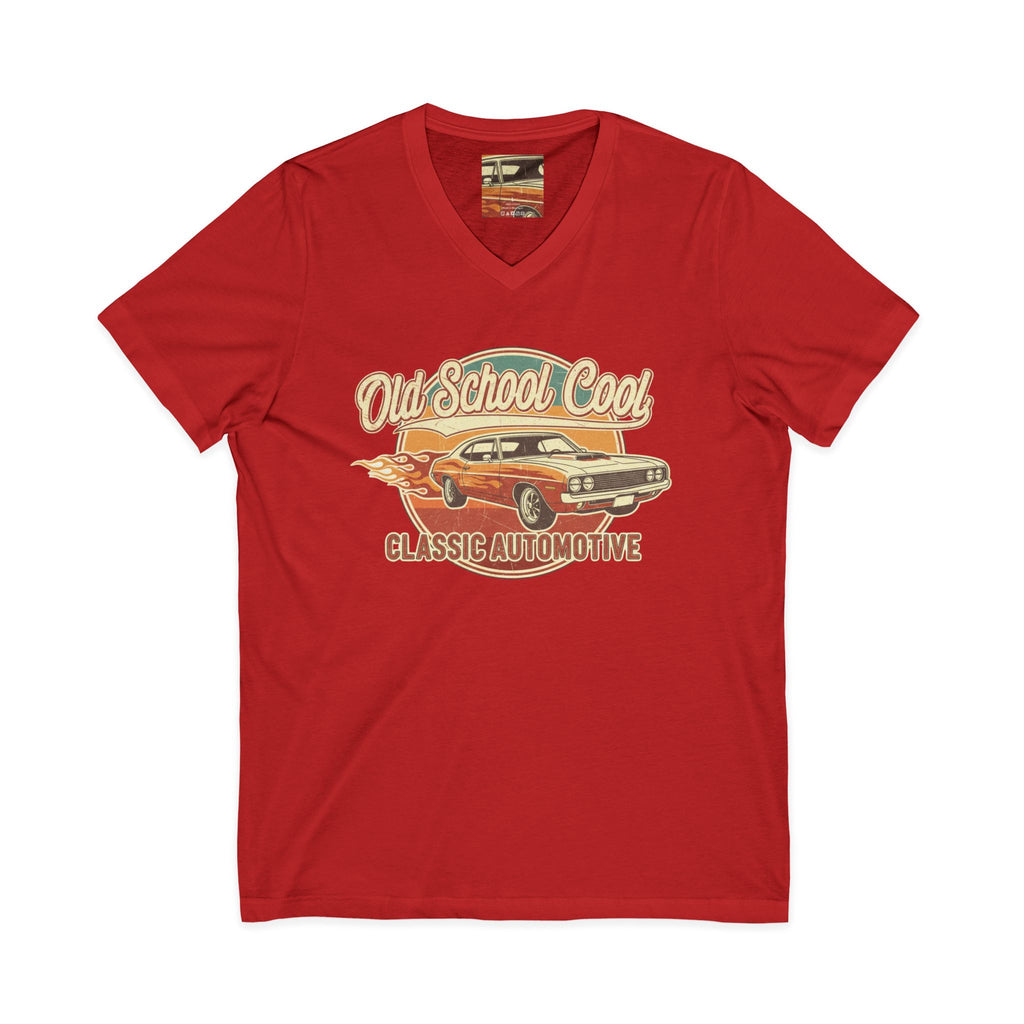 Old School Cool Classic Automotive V-Neck Tee