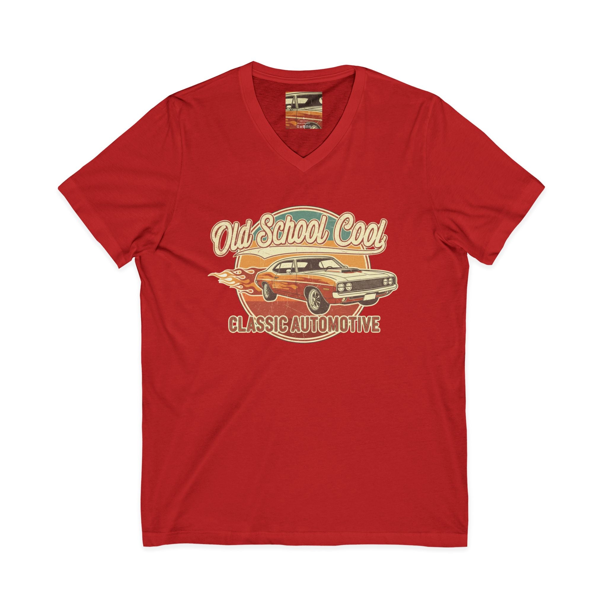 Old School Cool Classic Automotive V-Neck Tee