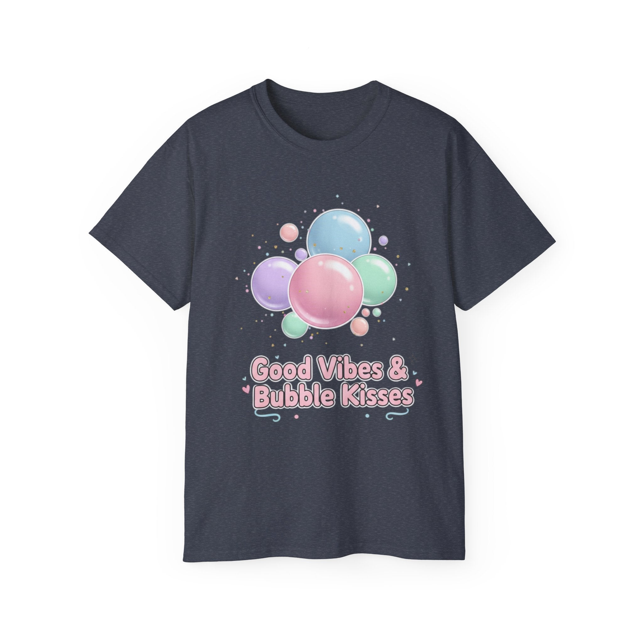 T-Shirt — Good Vibes & Bubble Kisses Pastel Bubble Graphic