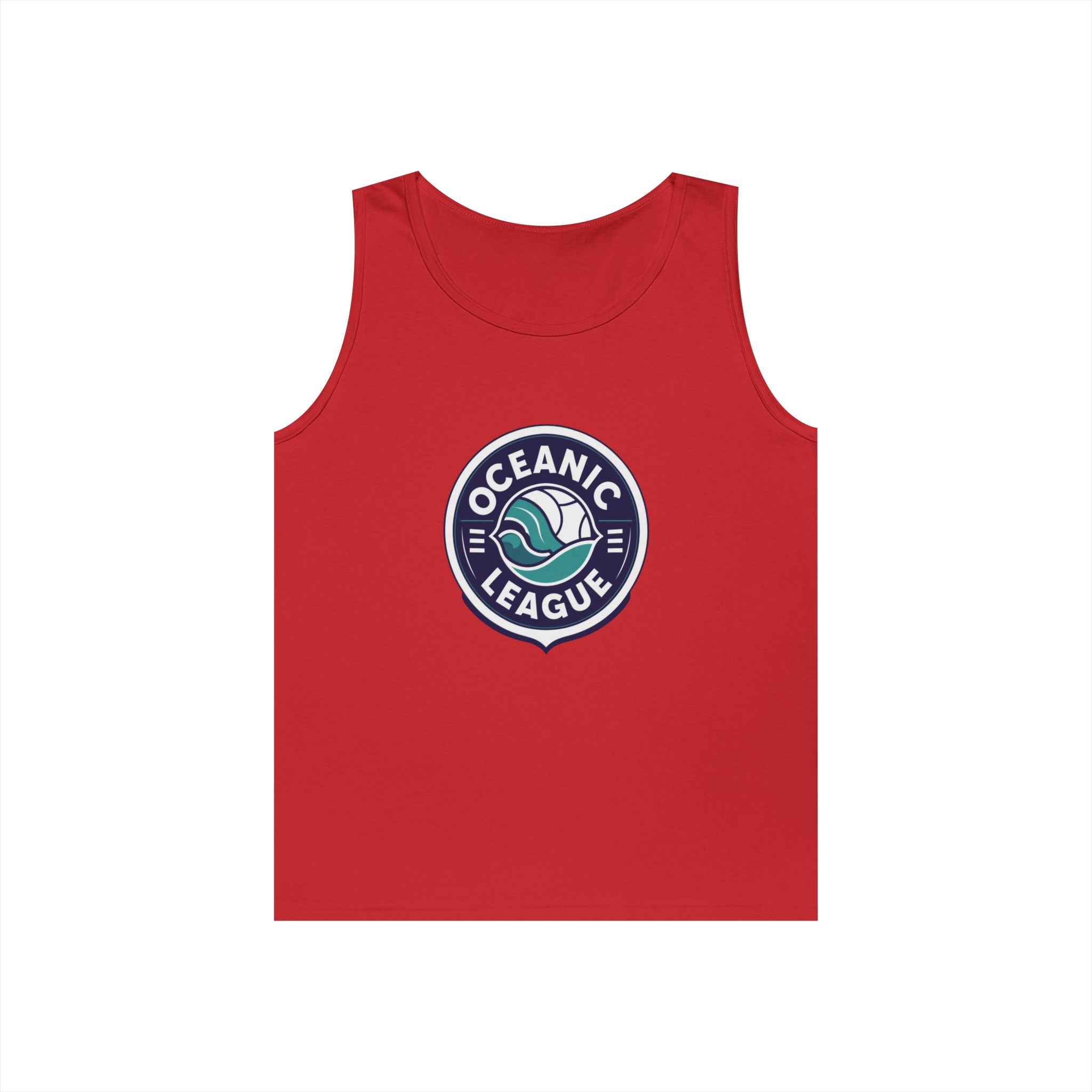 Oceanic League Tank Top — Retro Wave Surf Emblem