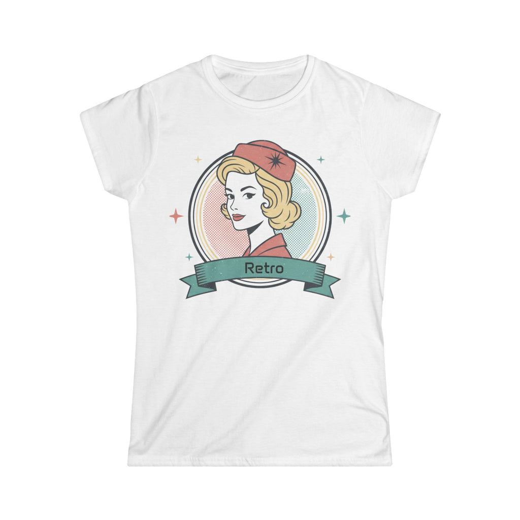 Retro Pin-Up Women's Tee — 'Retro' Ribbon Badge