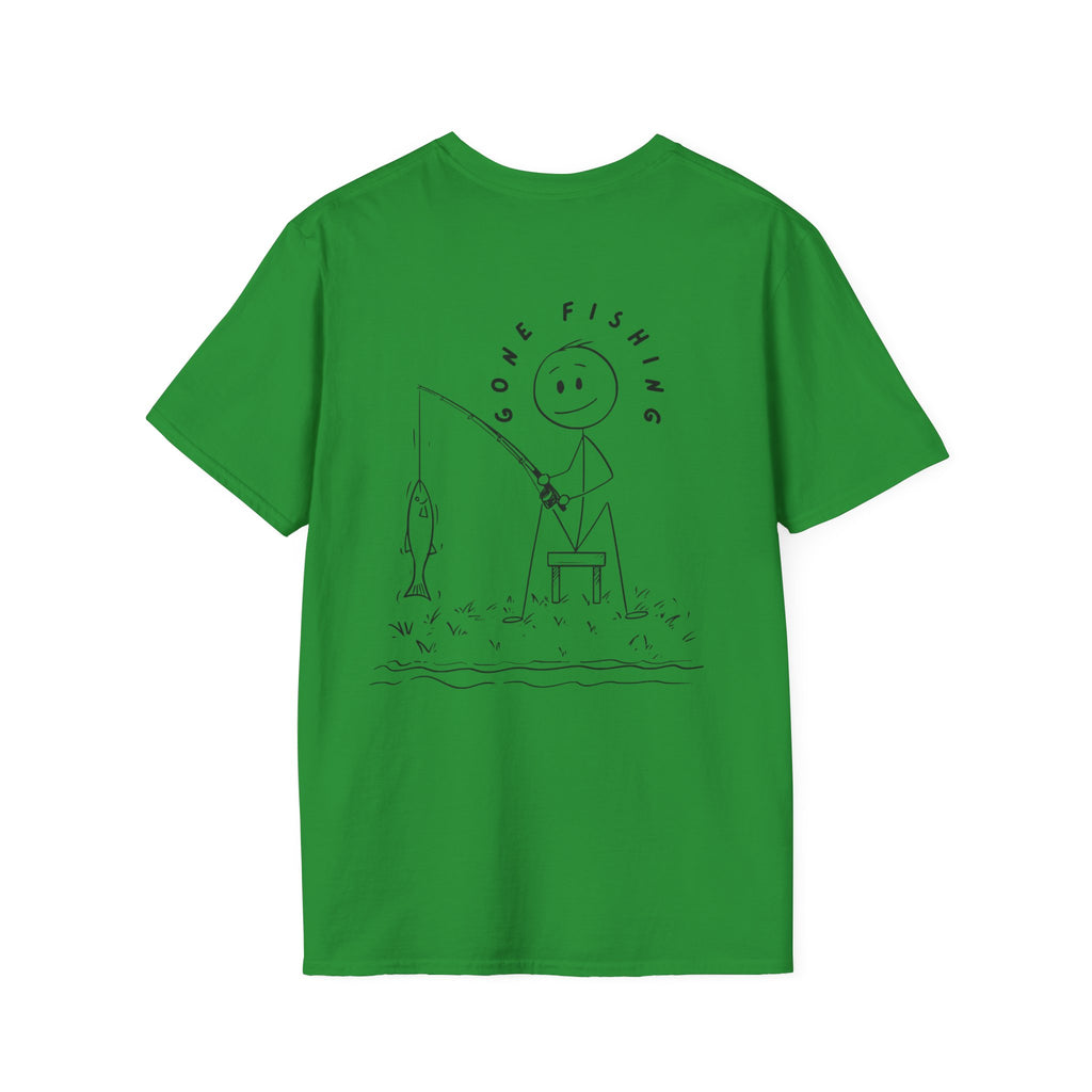 Fishing Stick Figure T-Shirt