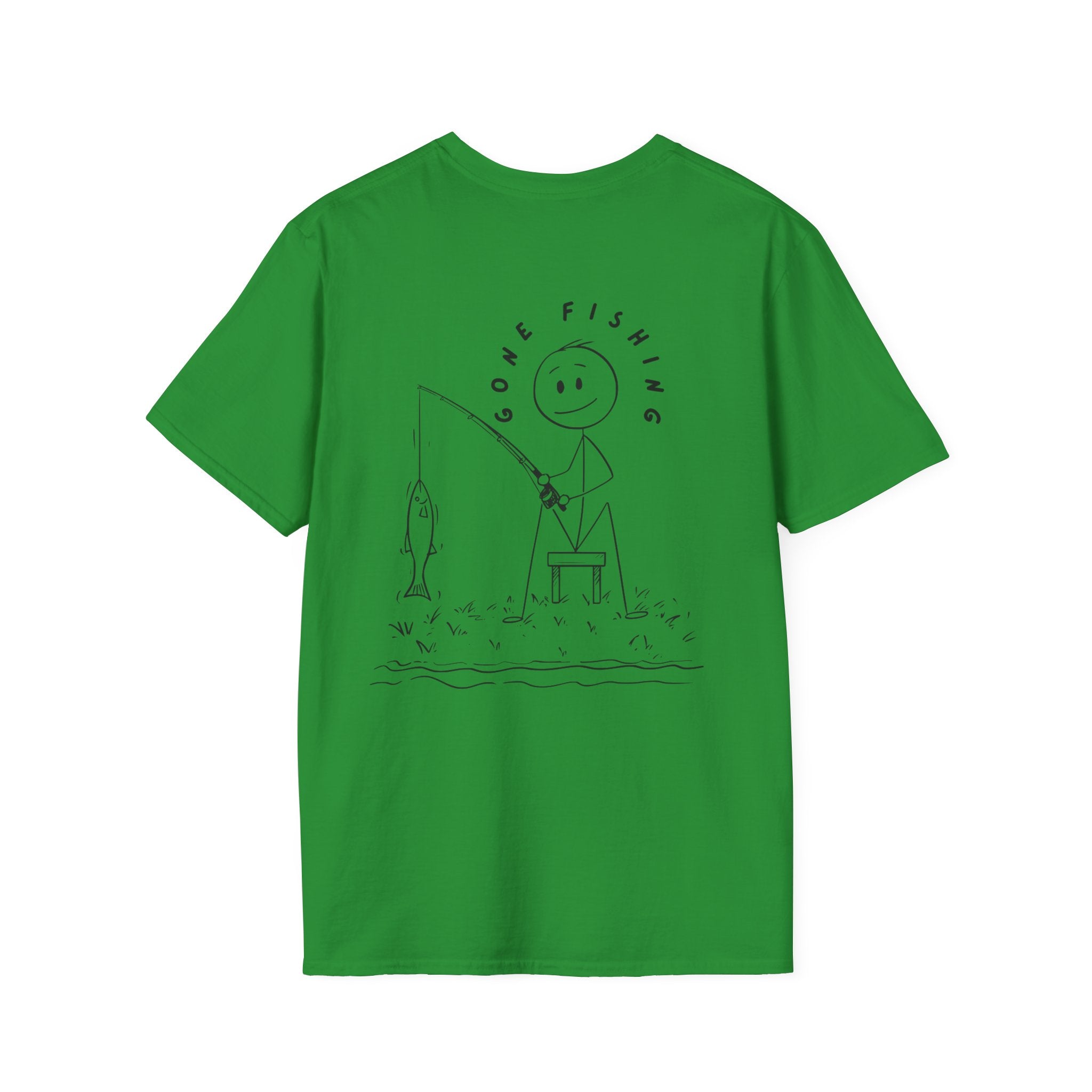 Fishing Stick Figure T-Shirt