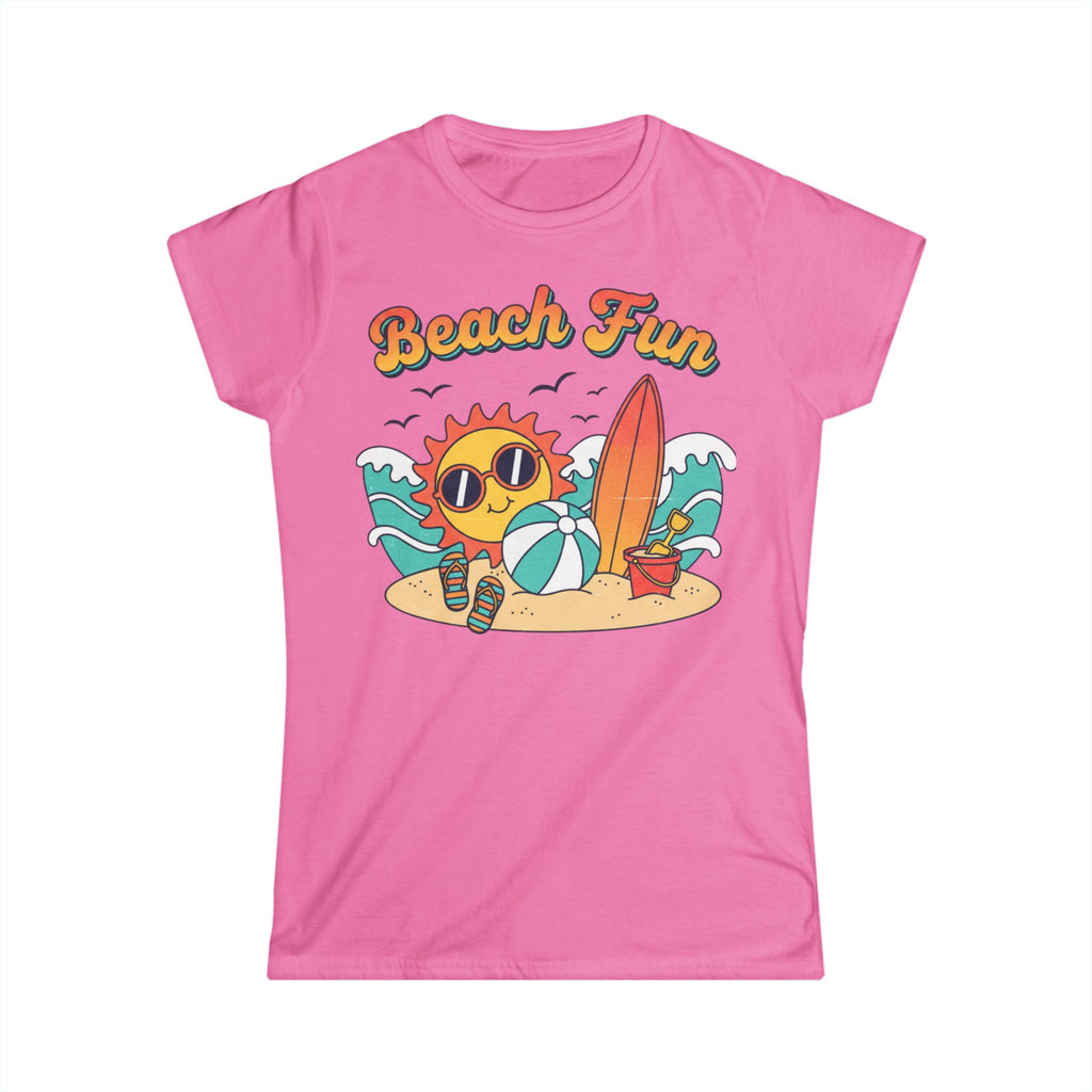 Beach Fun Women's Tee — Cute Sun Surfboard  Summer Shirt