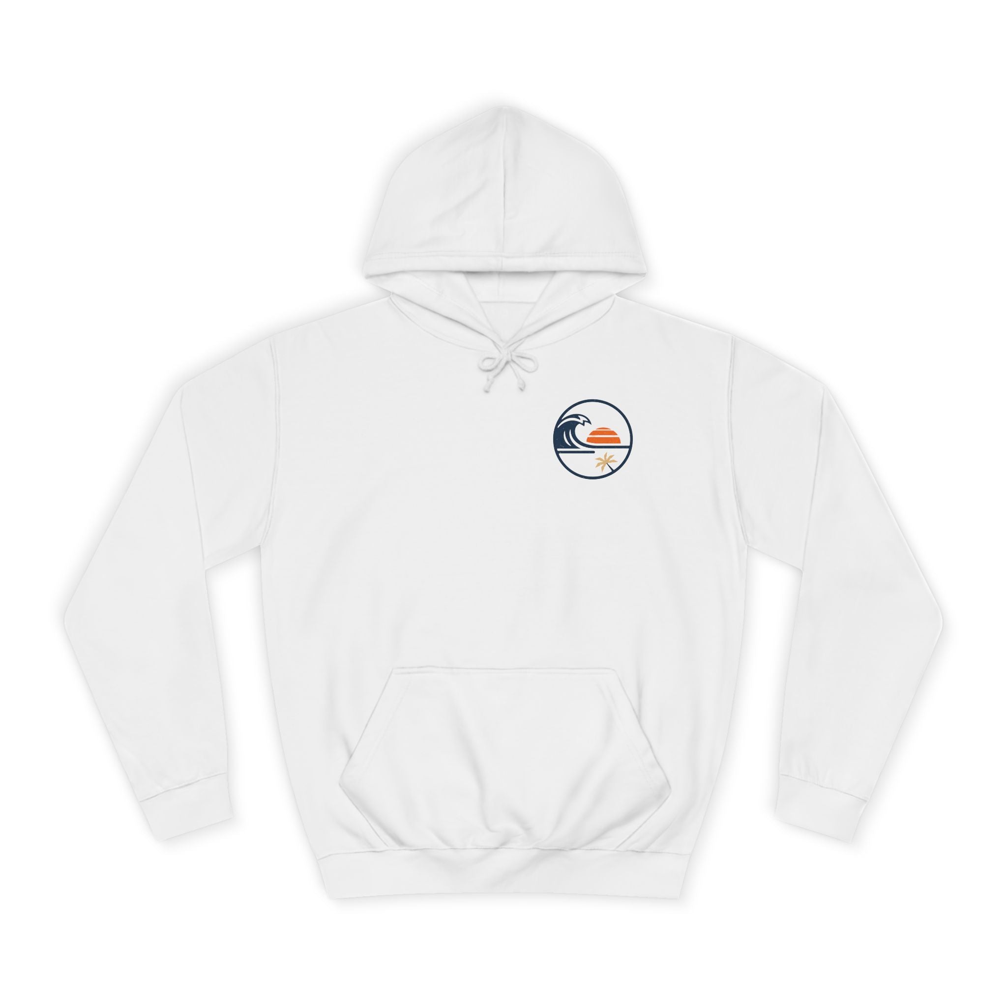 Coastal Sunset Hoodie – Surf Wave Palm