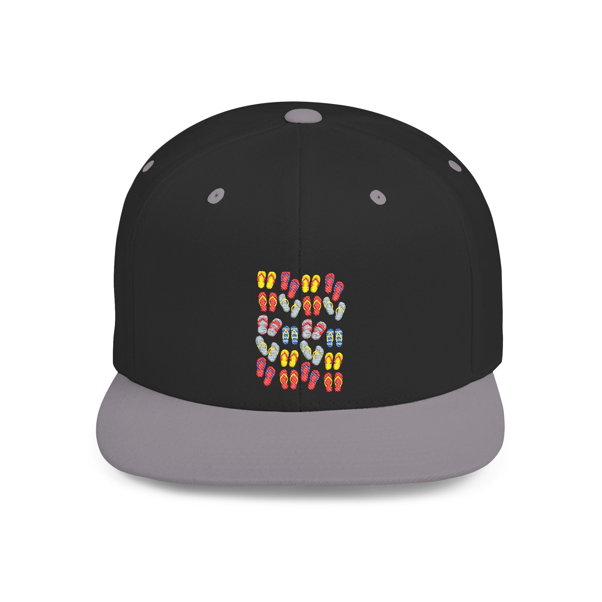 Snapback Hat — Colorful Flip-Flop Summer Pattern