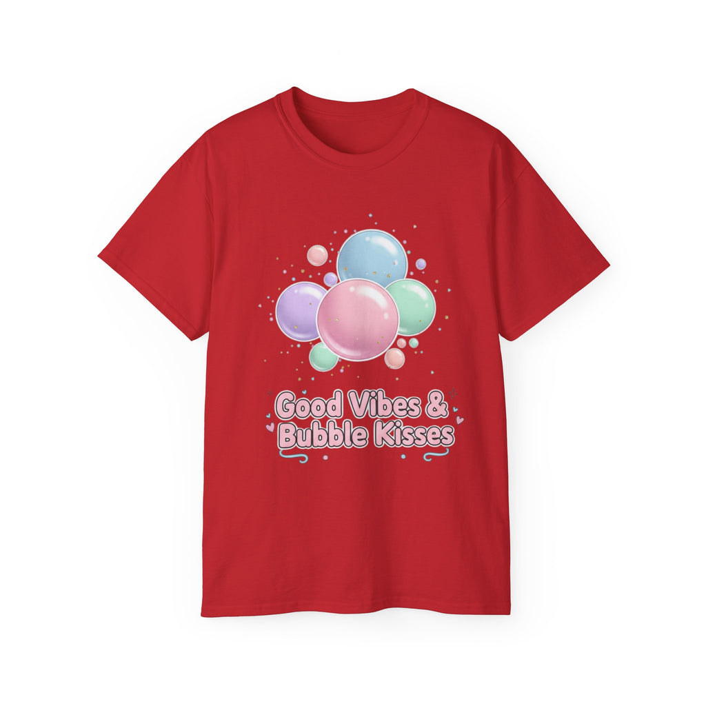 T-Shirt — Good Vibes & Bubble Kisses Pastel Bubble Graphic