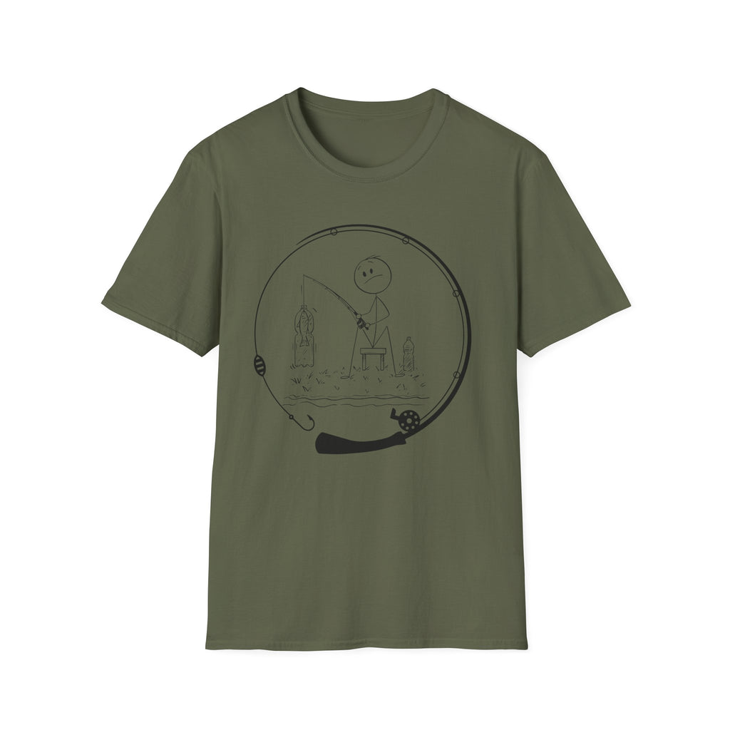 Stick man Fishing  Tee