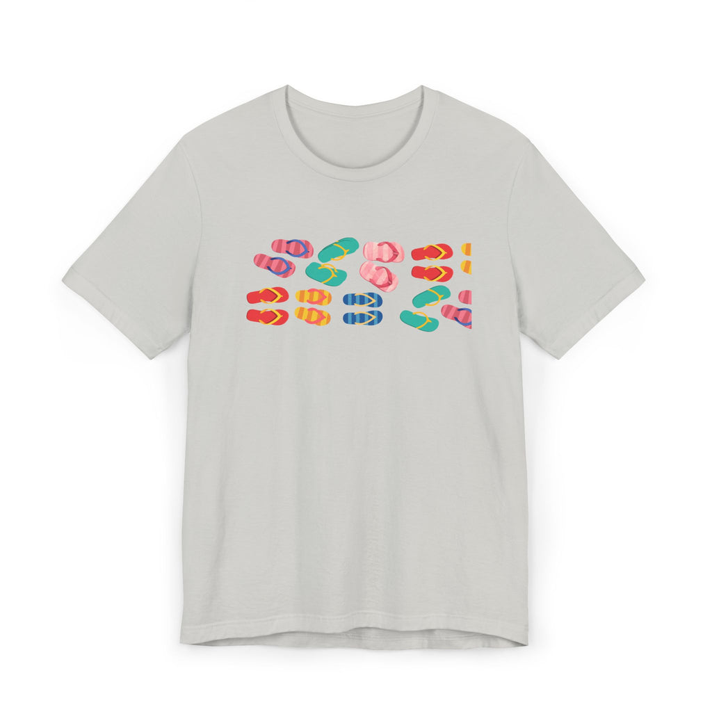 Colorful Flip Flop T-Shirt — Summer Beach Flip-Flop Graphic Tee