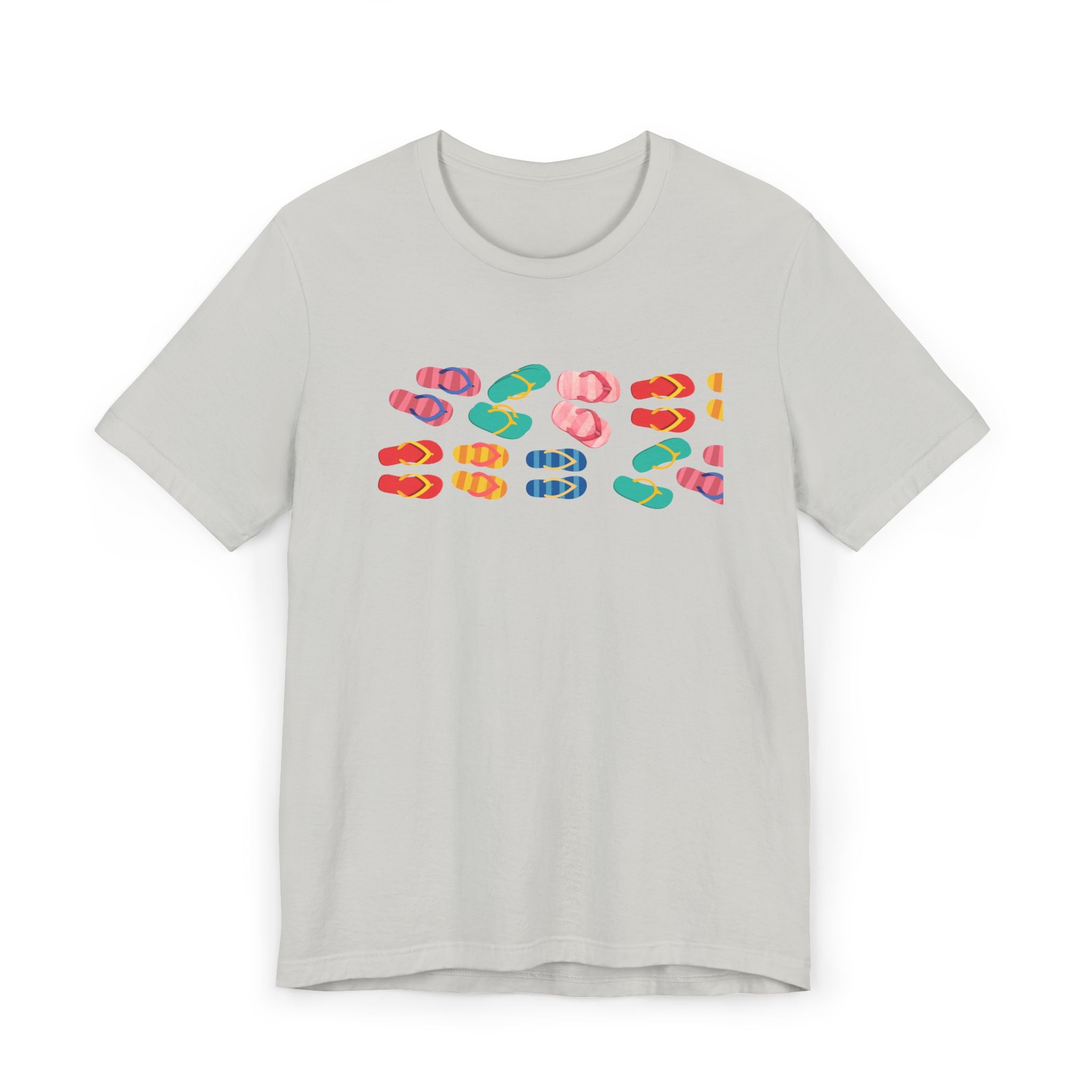 Colorful Flip Flop T-Shirt — Summer Beach Flip-Flop Graphic Tee