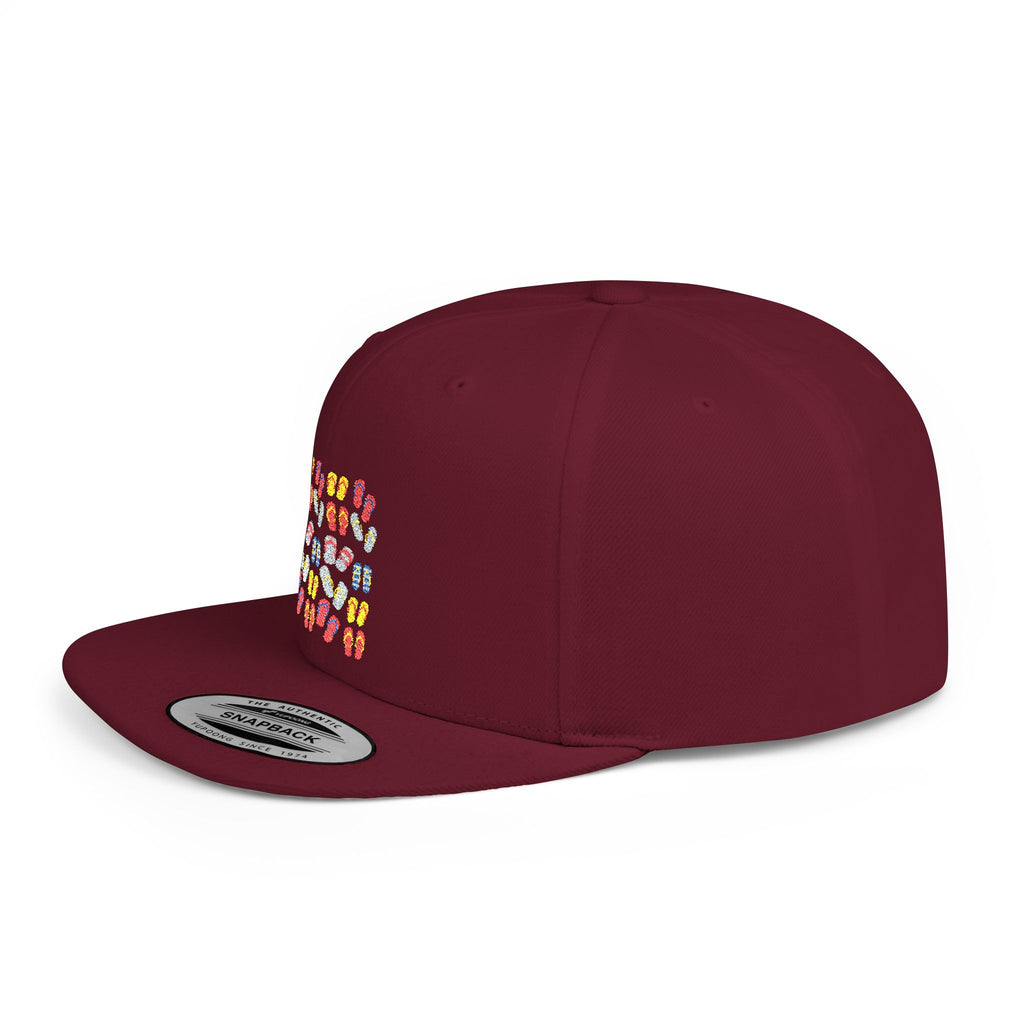 Snapback Hat — Colorful Flip-Flop Summer Pattern