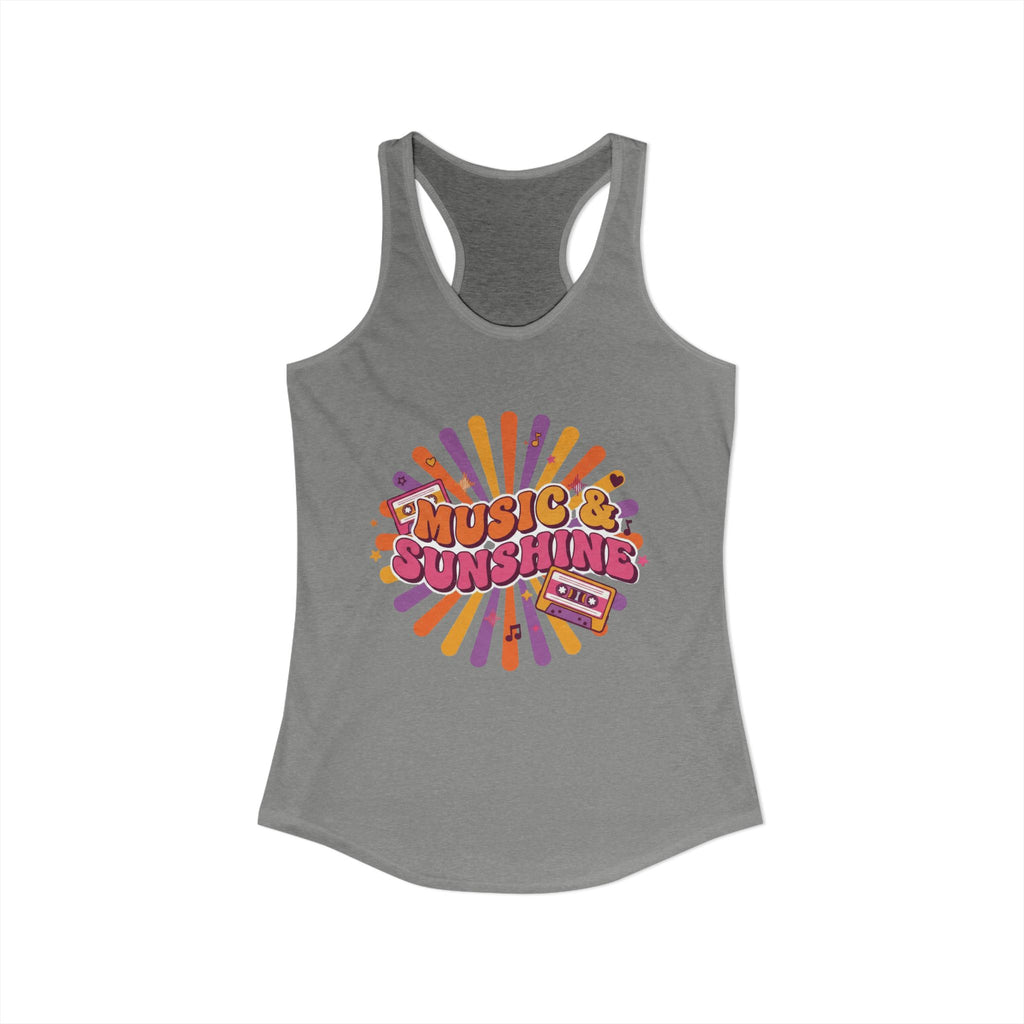 Women's  Racerback Tank-Music & Sunshine