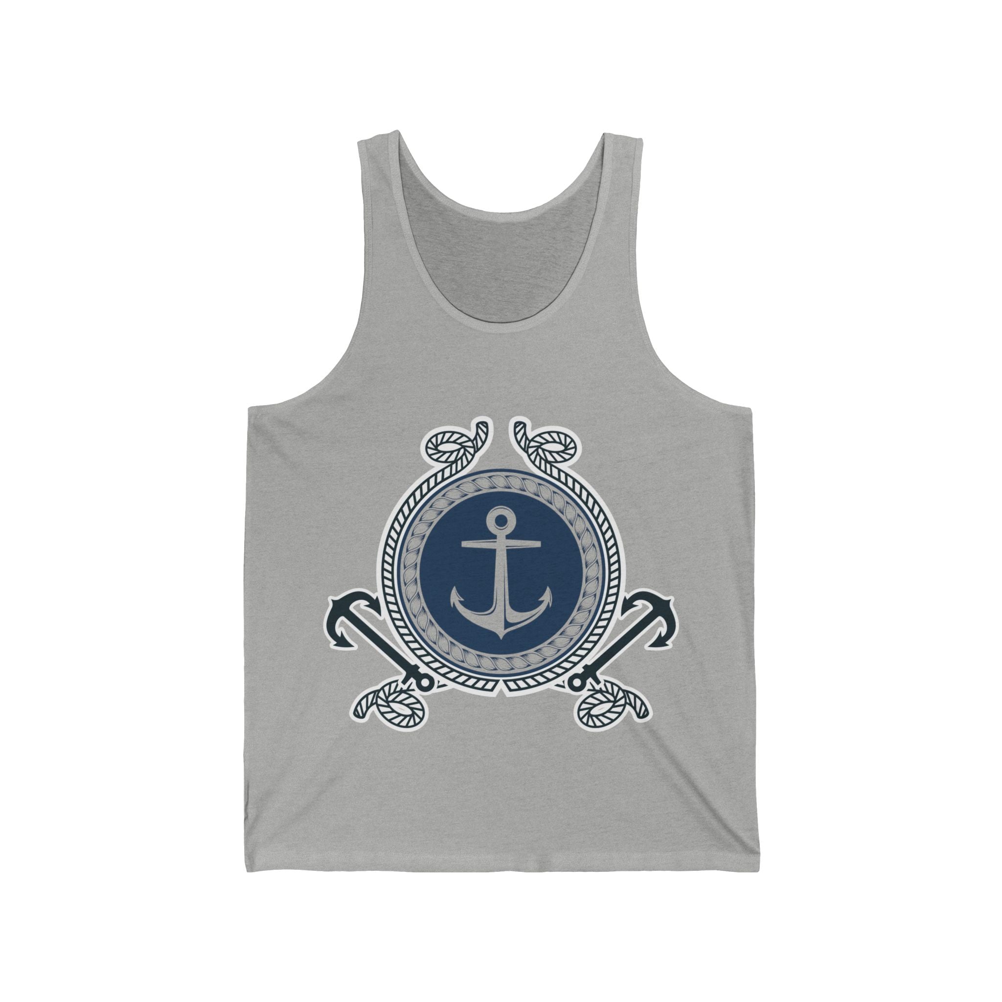 Nautical Anchor Tank Top — Sailor Rope Emblem Beach Tank