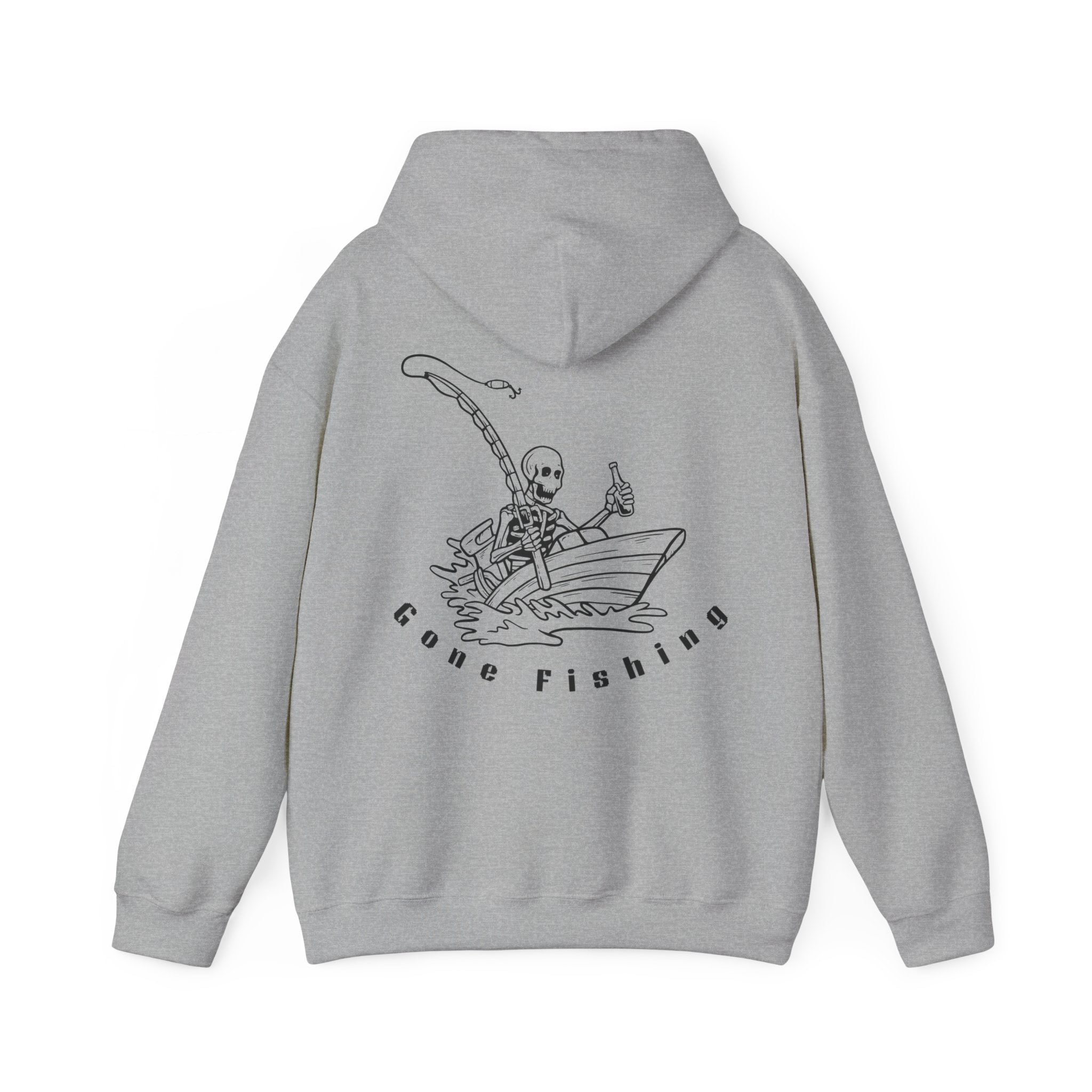 Hoodie — 'Gone Fishing' Skeleton
