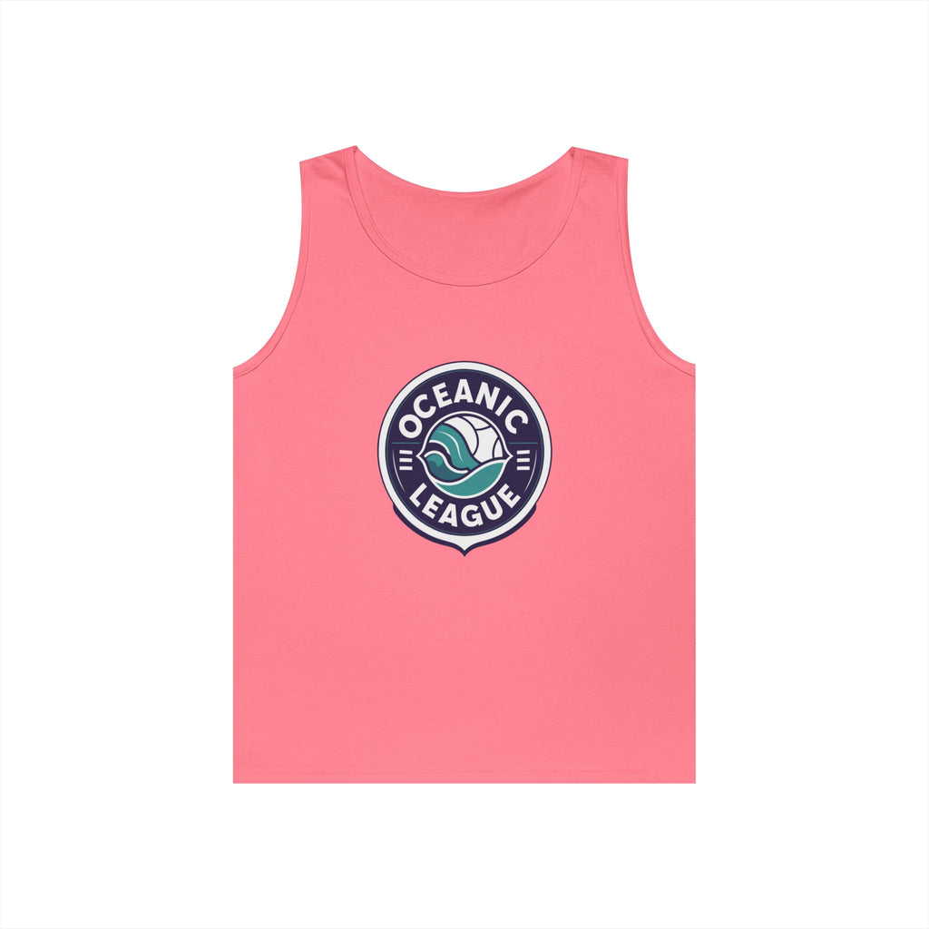 Oceanic League Tank Top — Retro Wave Surf Emblem