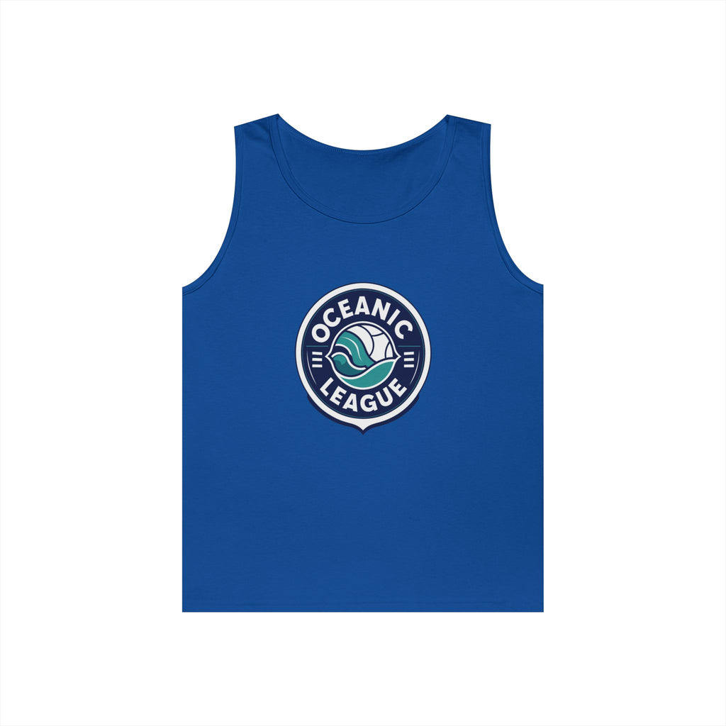 Oceanic League Tank Top — Retro Wave Surf Emblem