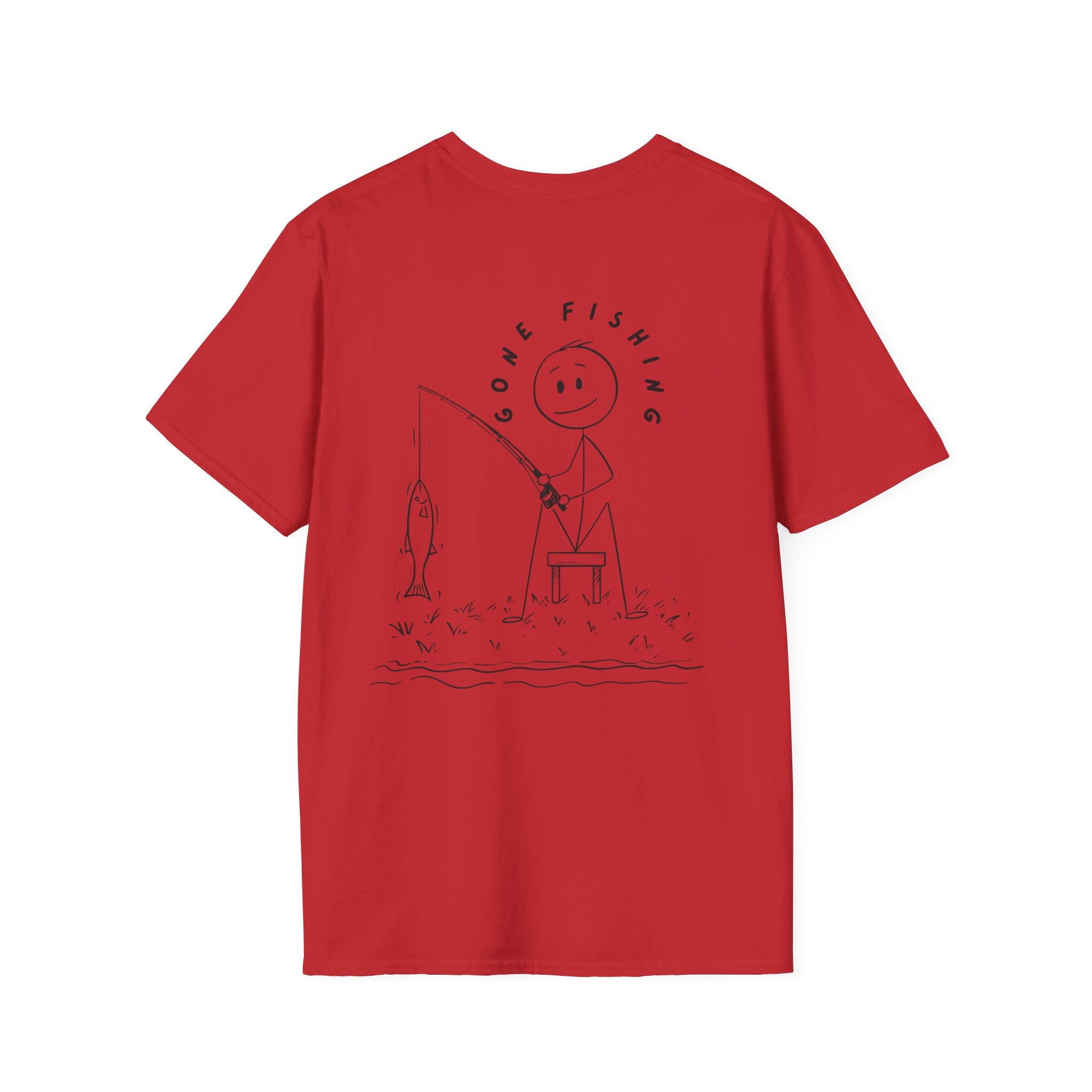 Fishing Stick Figure T-Shirt