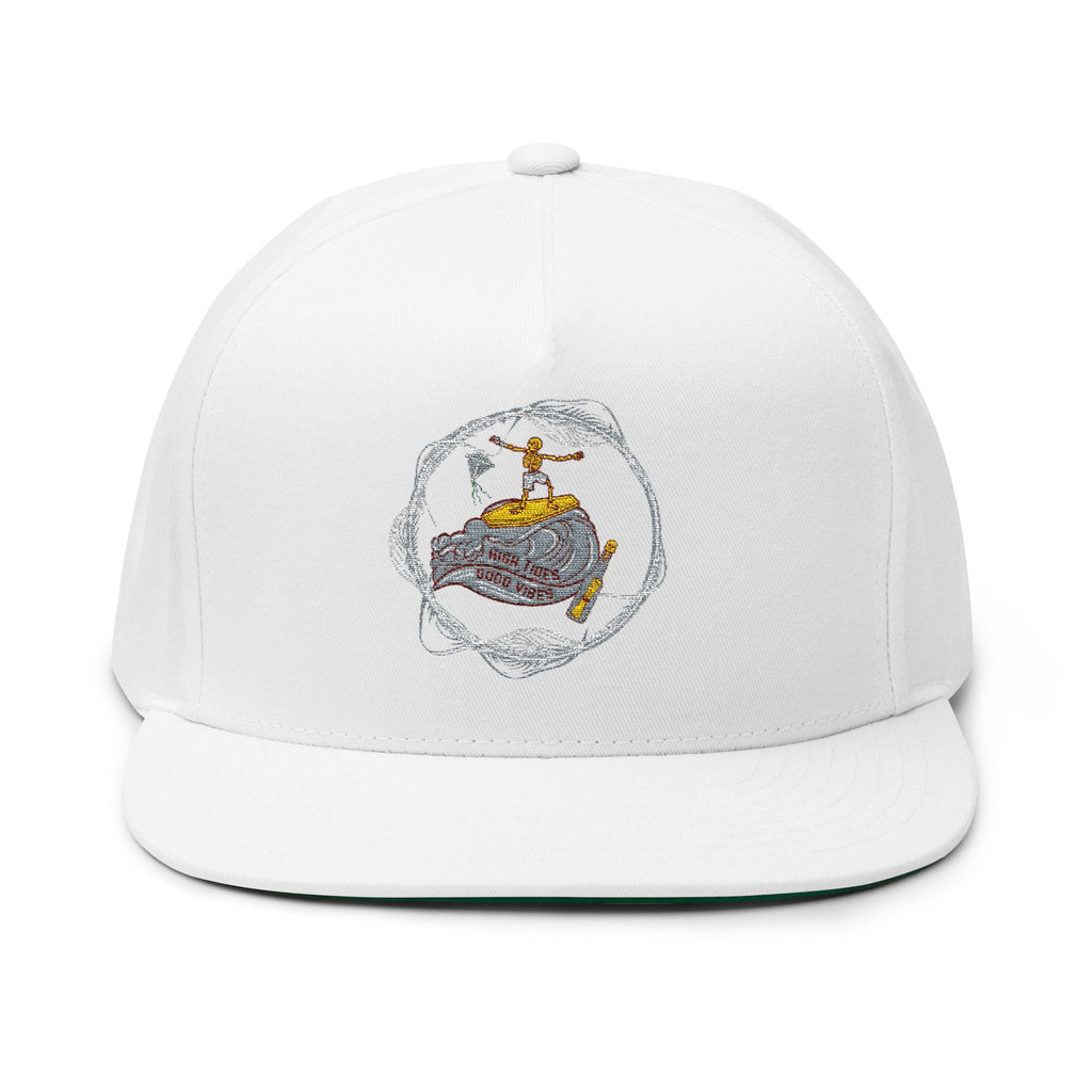 Embroidered Sushi Roll Flat Bill Cap – Japanese Sushi Cartoon Snapback