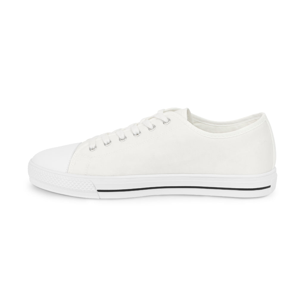 Men's Low Top Sneakers — Sunset Surf Patch Casual Canvas Shoes