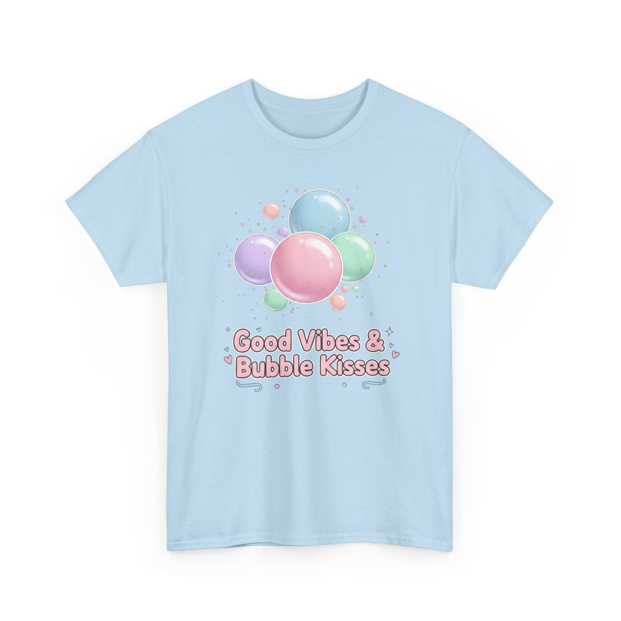 Bubble Kisses Tee — Good Vibes Pastel T-Shirt
