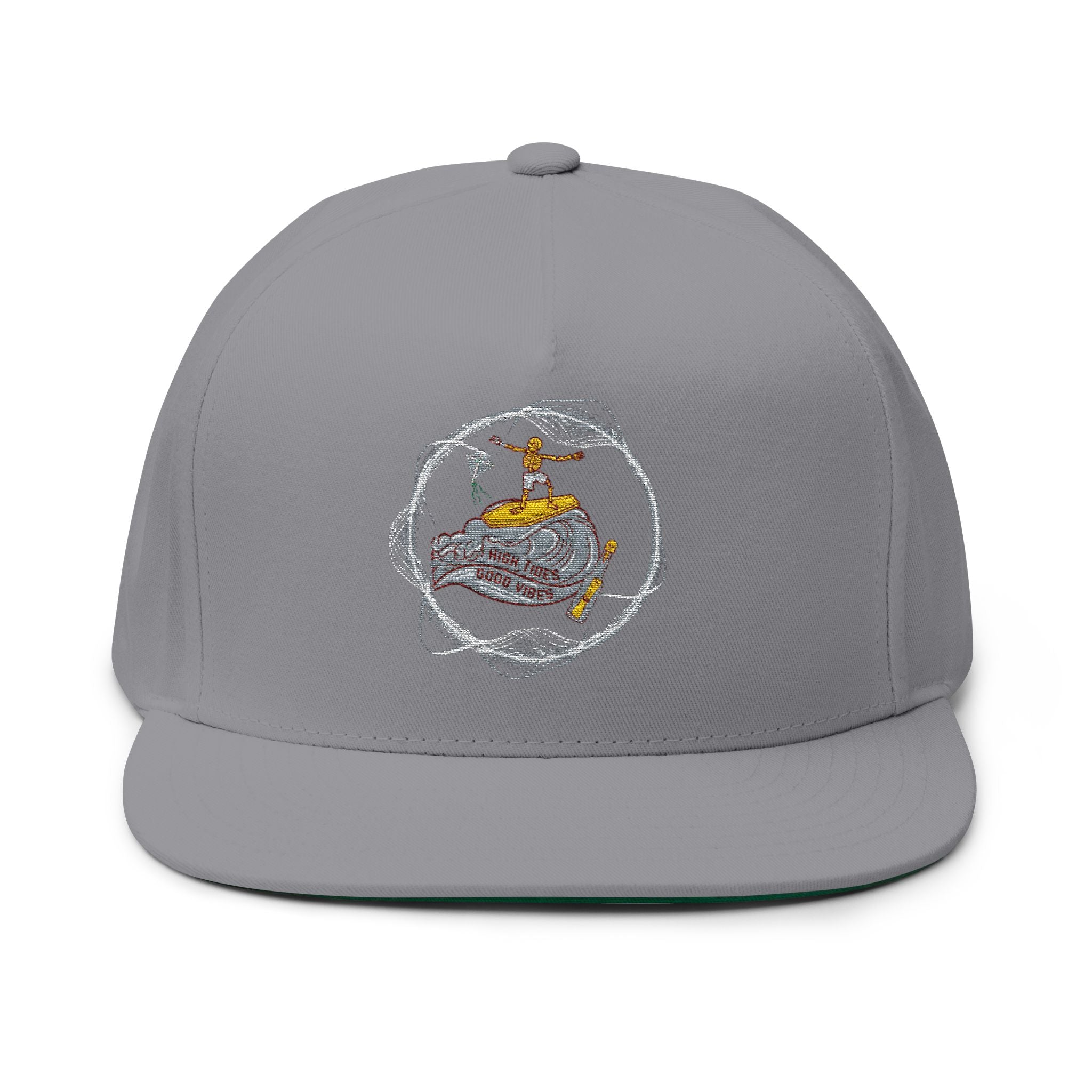 Embroidered Sushi Roll Flat Bill Cap – Japanese Sushi Cartoon Snapback