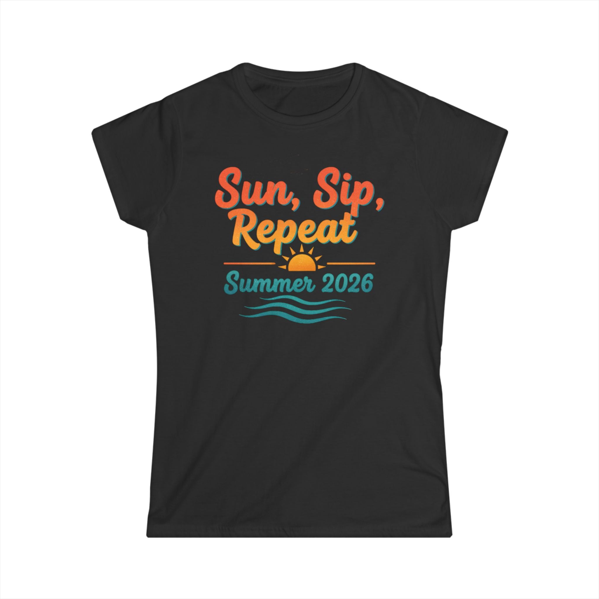 Sun, Sip, Repeat Summer 2026 Tee — Women's Casual Summer T-Shirt