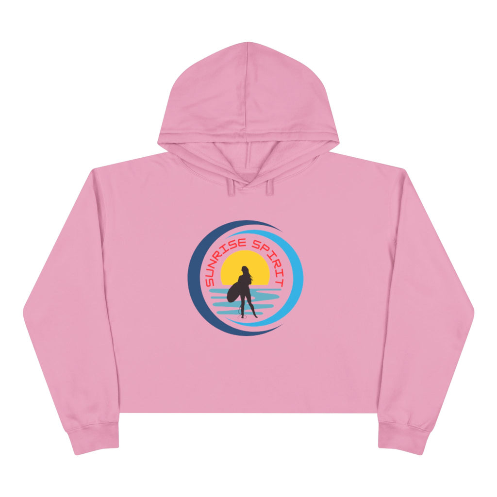 Crop Hoodie — Sunrise Spirit Surfer