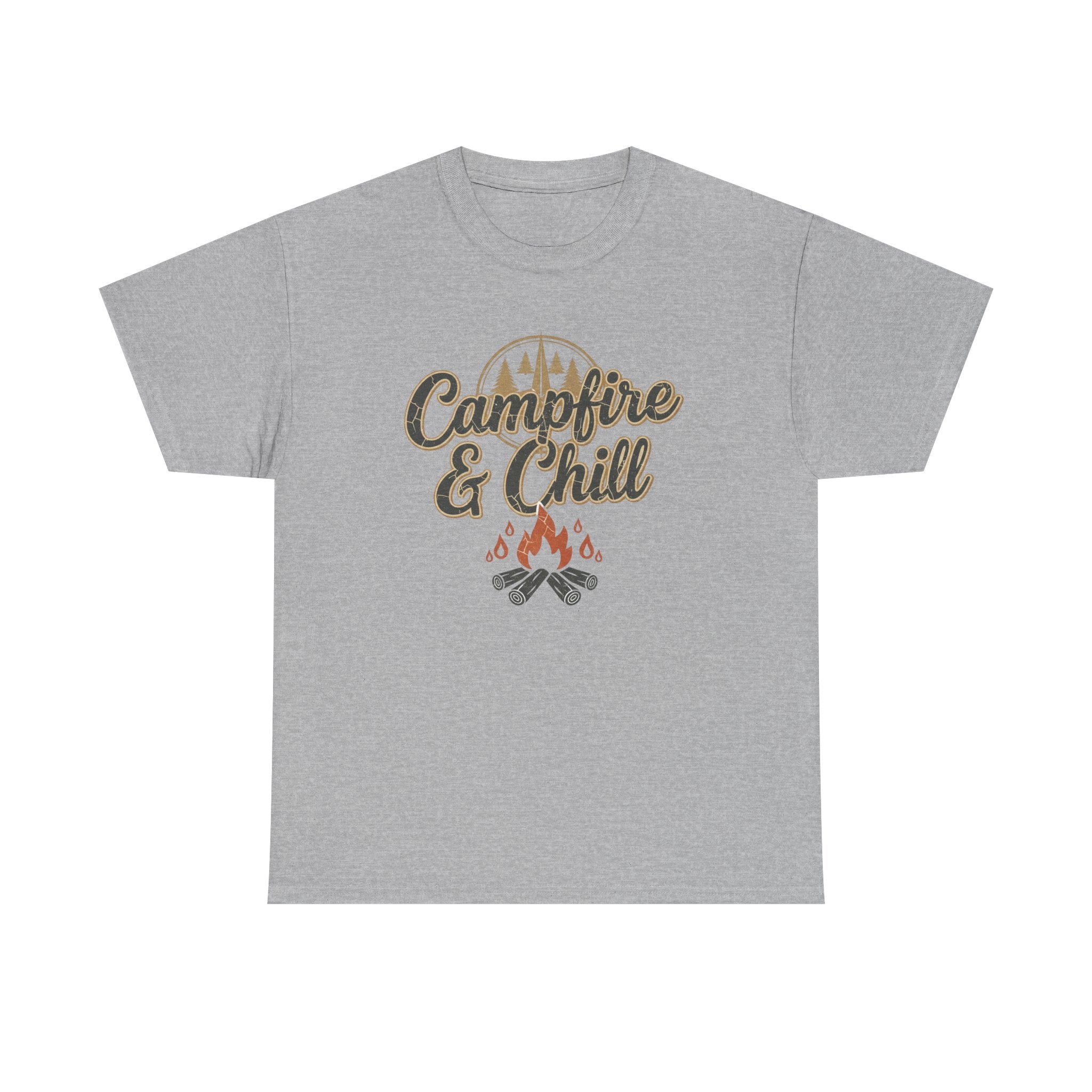 Campfire & Chill Tee — Cozy Outdoor Camping T-Shirt