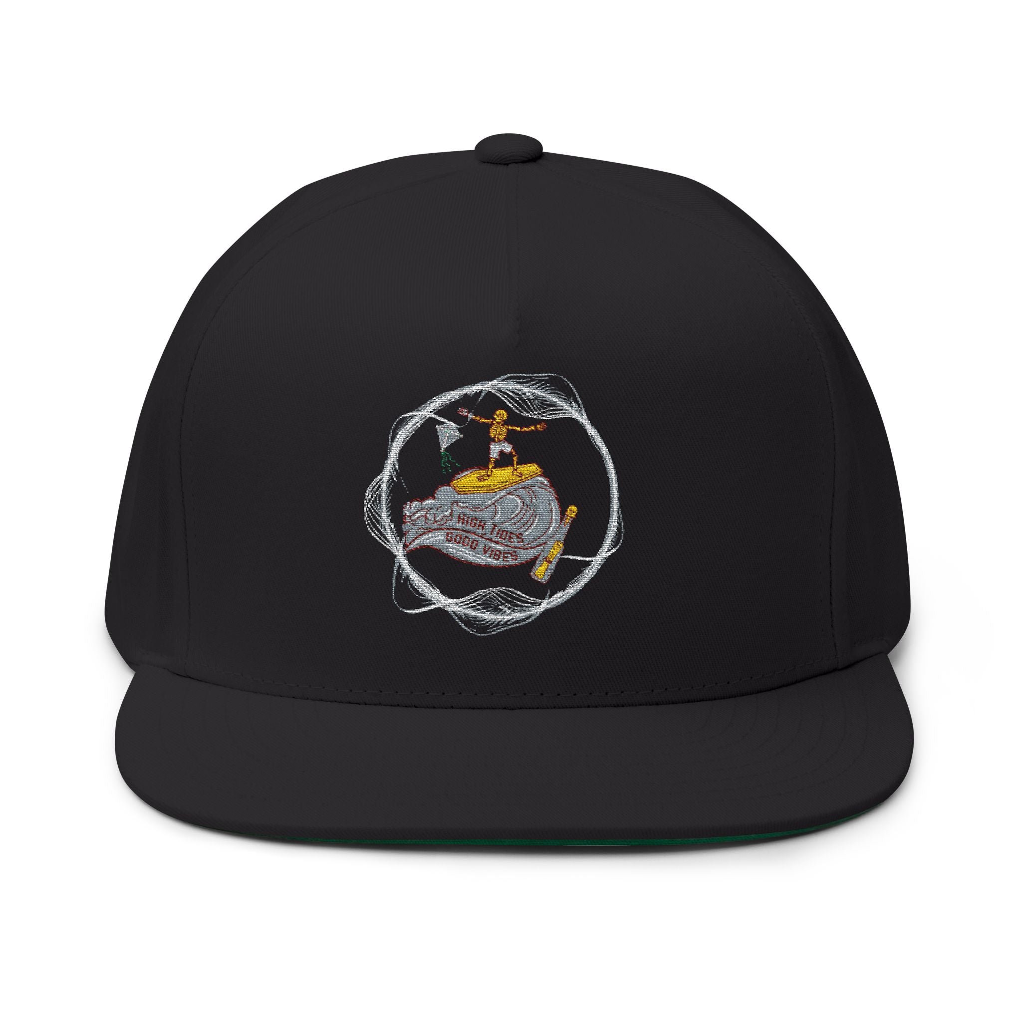 Embroidered Sushi Roll Flat Bill Cap – Japanese Sushi Cartoon Snapback