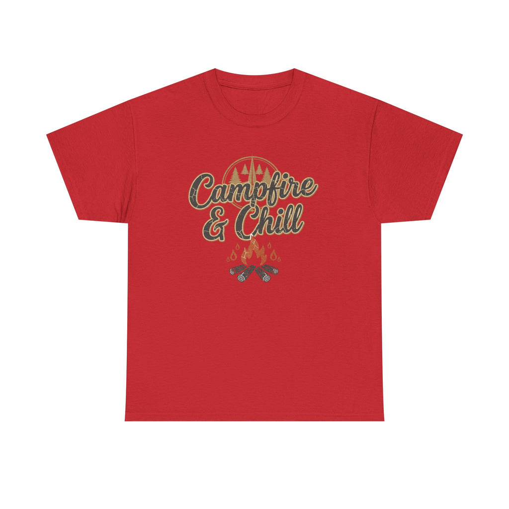 Campfire & Chill Tee — Cozy Outdoor Camping T-Shirt