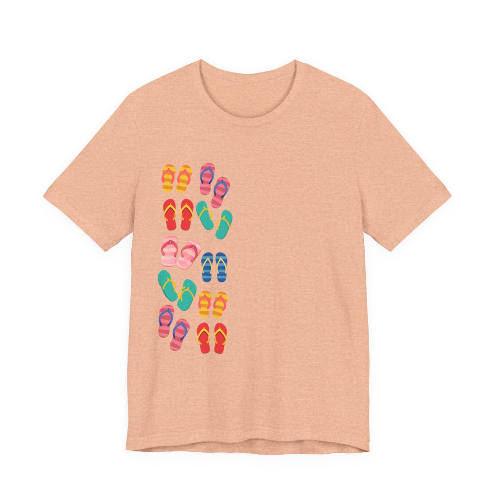 Flip Flop Pattern Tee — Colorful Summer Sandal Graphic T-Shirt
