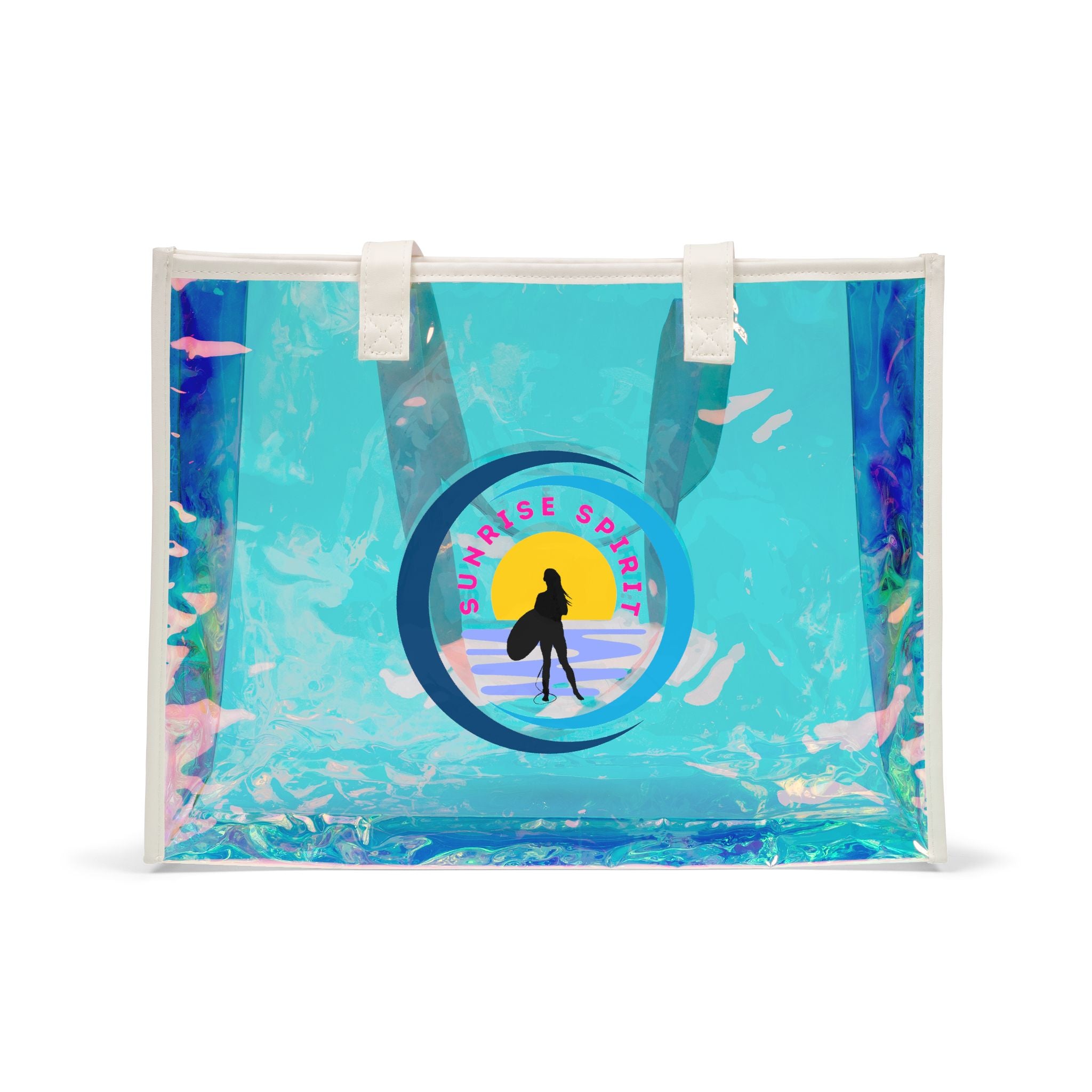 Sunrise Spirit-Holographic Beach Tote Bag — ' Clear Tote