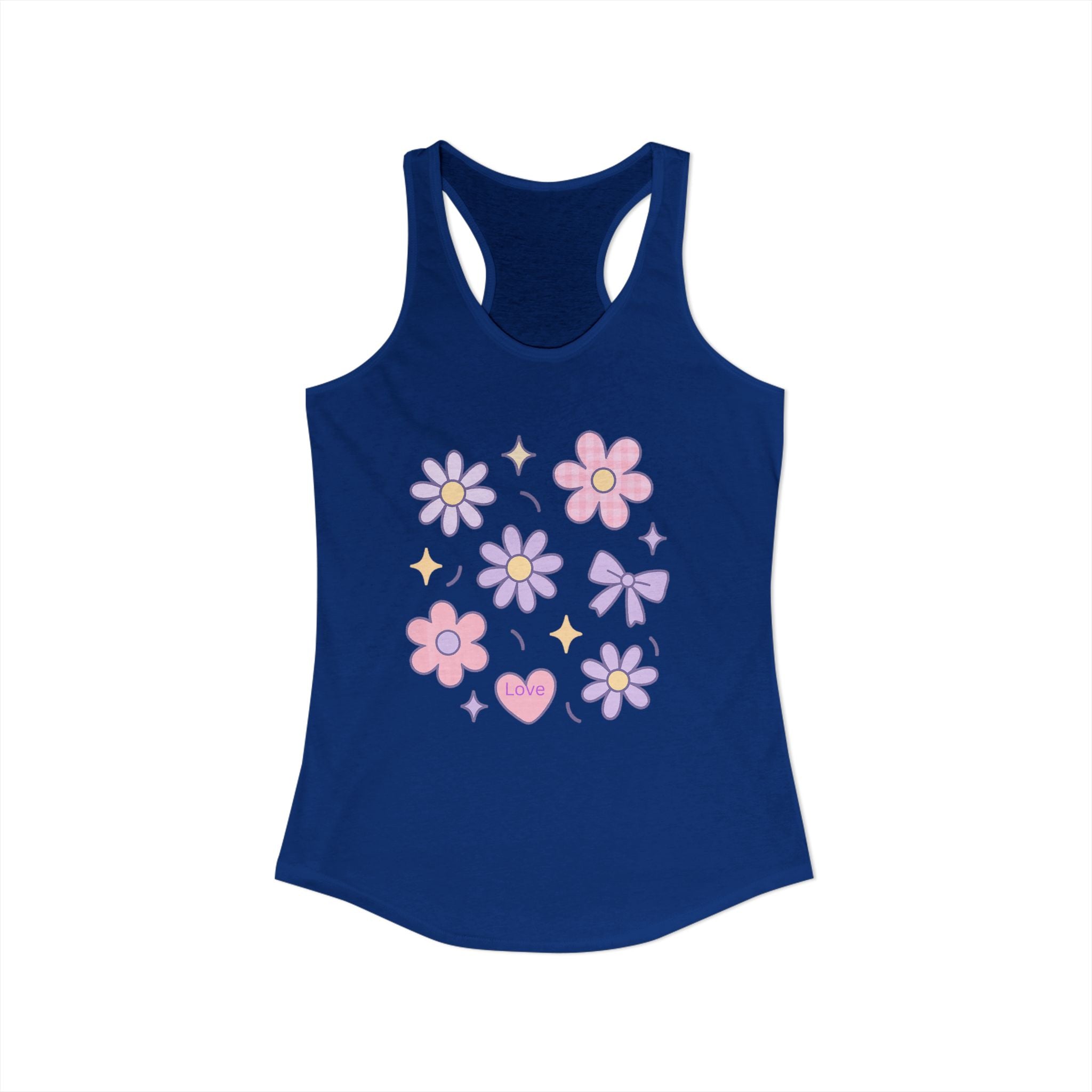 Women's Ideal Racerback Tank Flower Love