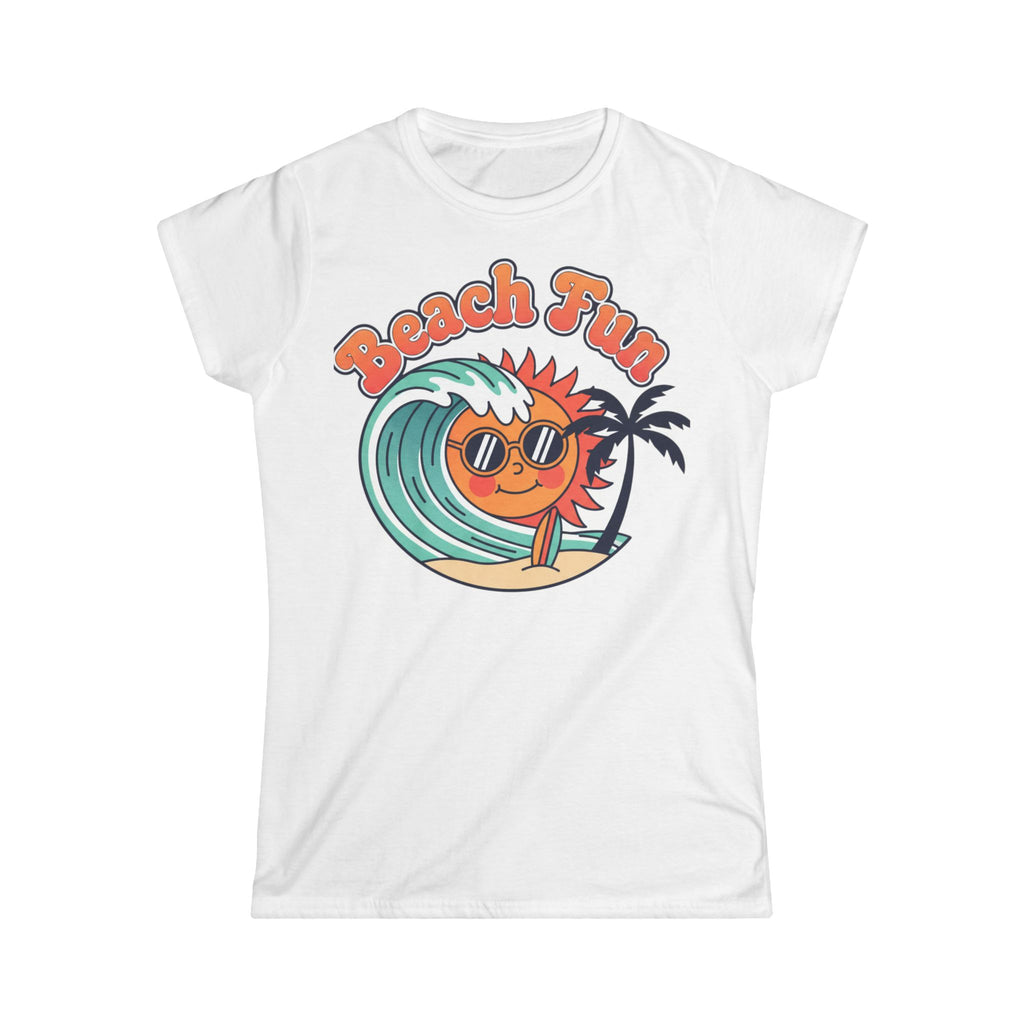 Beach Fun T-Shirt — Retro Sun & Wave Women’s Tee