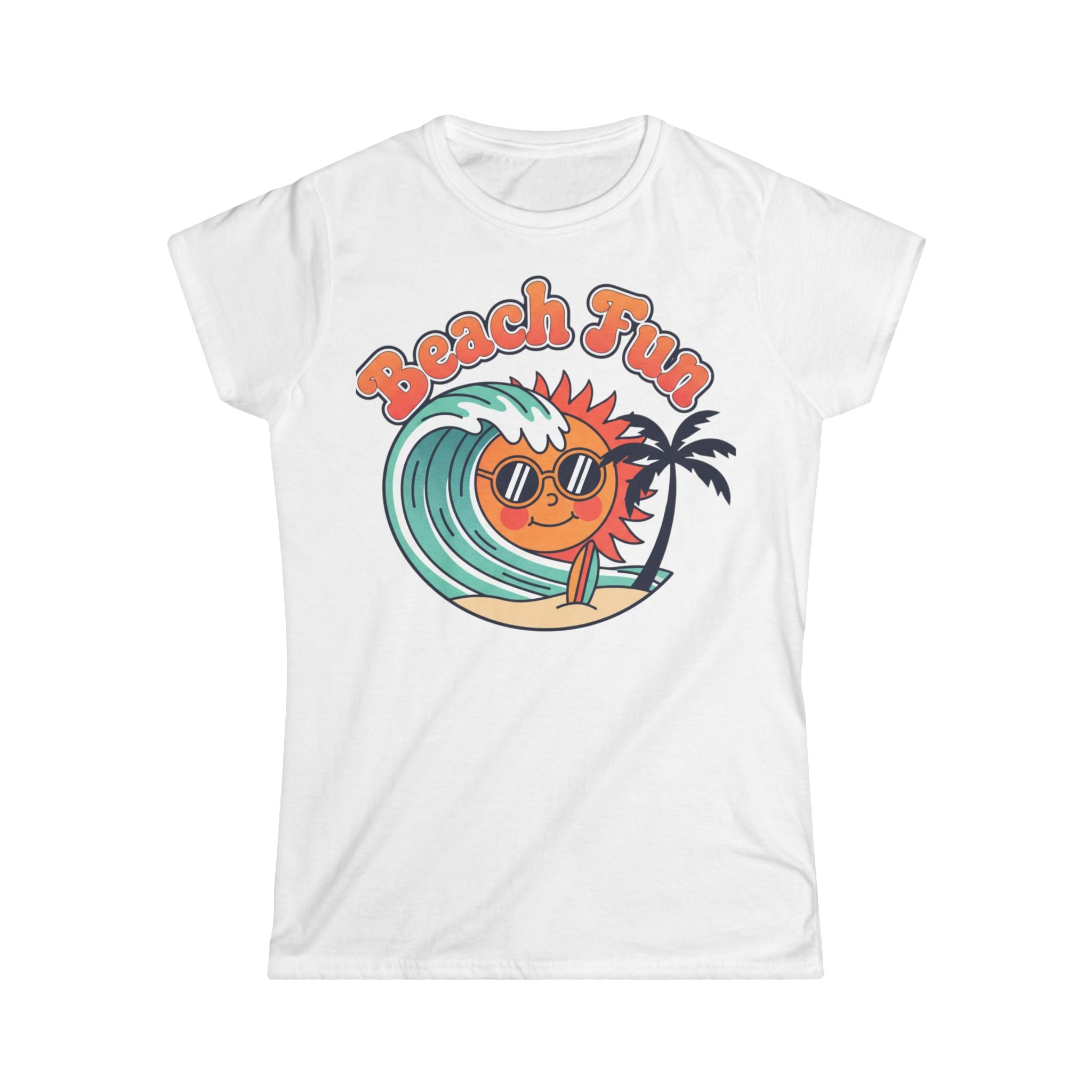 Beach Fun T-Shirt — Retro Sun & Wave Women’s Tee