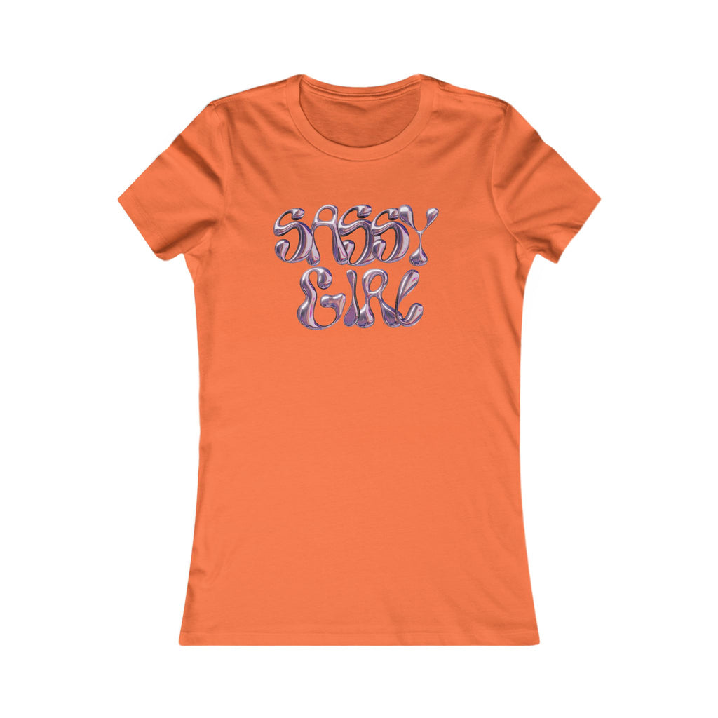 Sassy Girl Women's Tee — Retro Pink Script Graphic Shirt