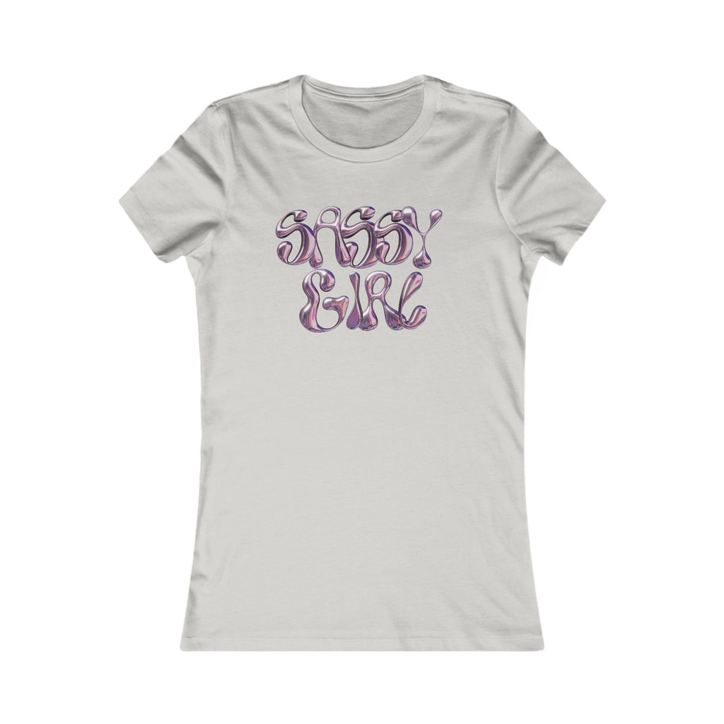 Sassy Girl Women's Tee — Retro Pink Script Graphic Shirt