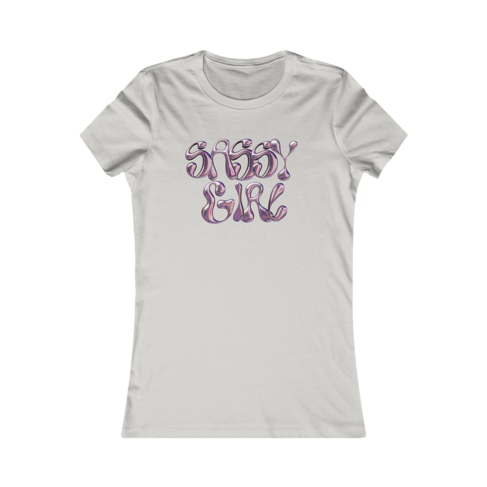 Sassy Girl Women's Tee — Retro Pink Script Graphic Shirt