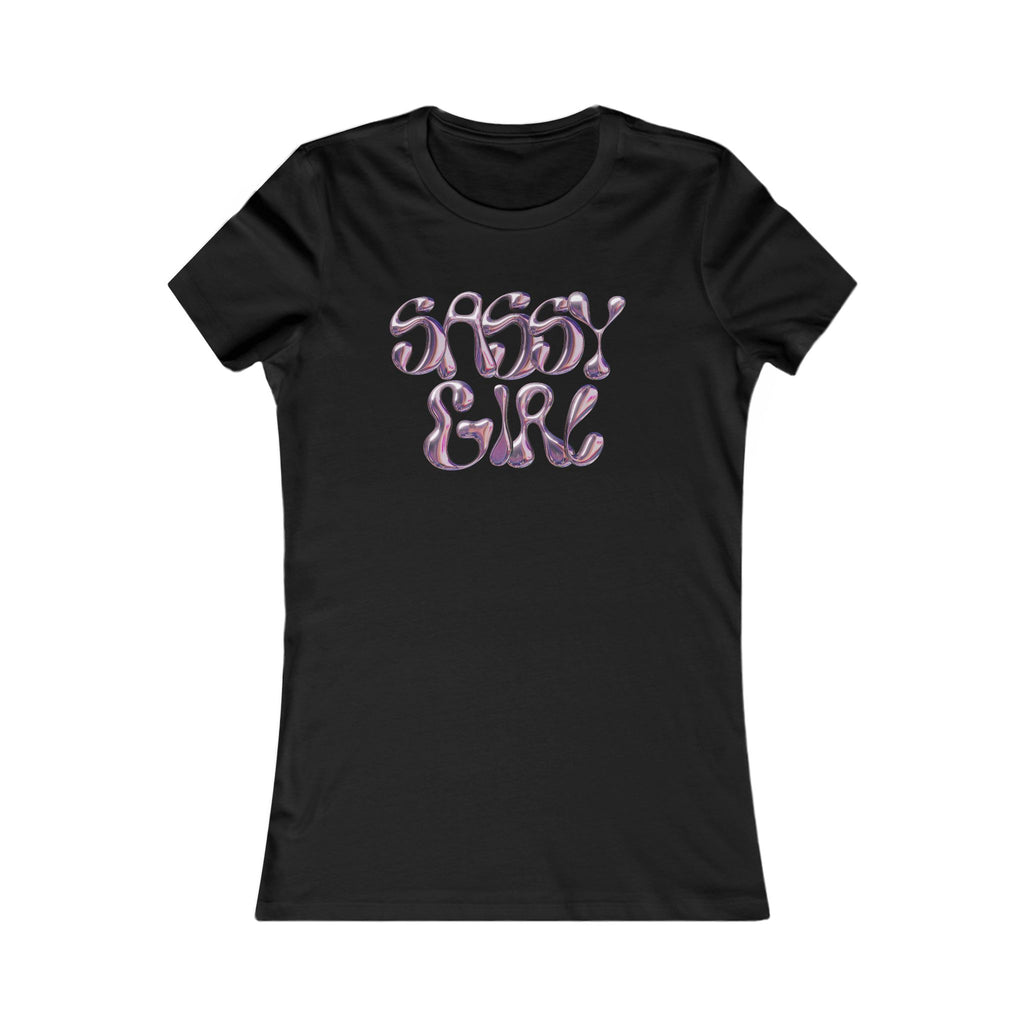 Sassy Girl Women's Tee — Retro Pink Script Graphic Shirt