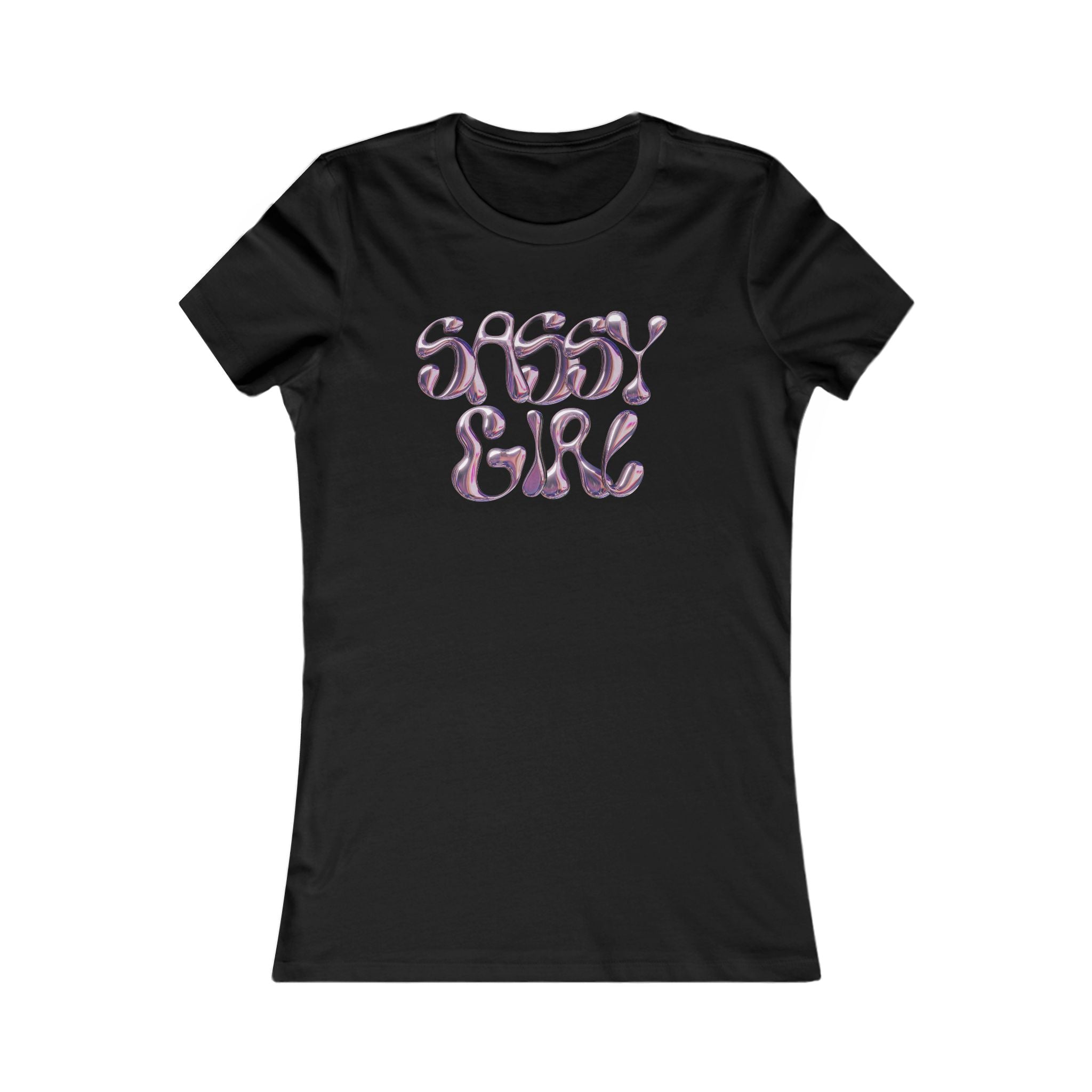 Sassy Girl Women's Tee — Retro Pink Script Graphic Shirt