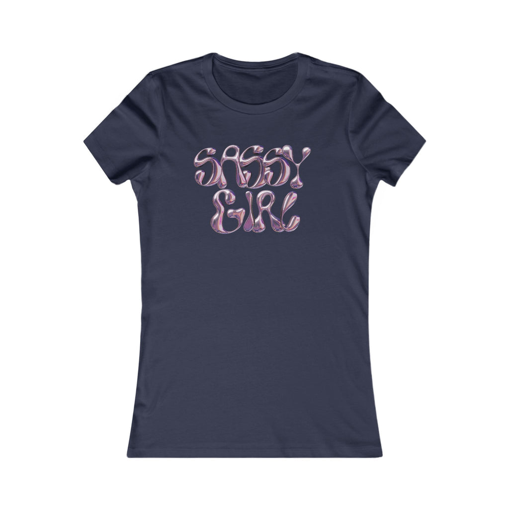Sassy Girl Women's Tee — Retro Pink Script Graphic Shirt