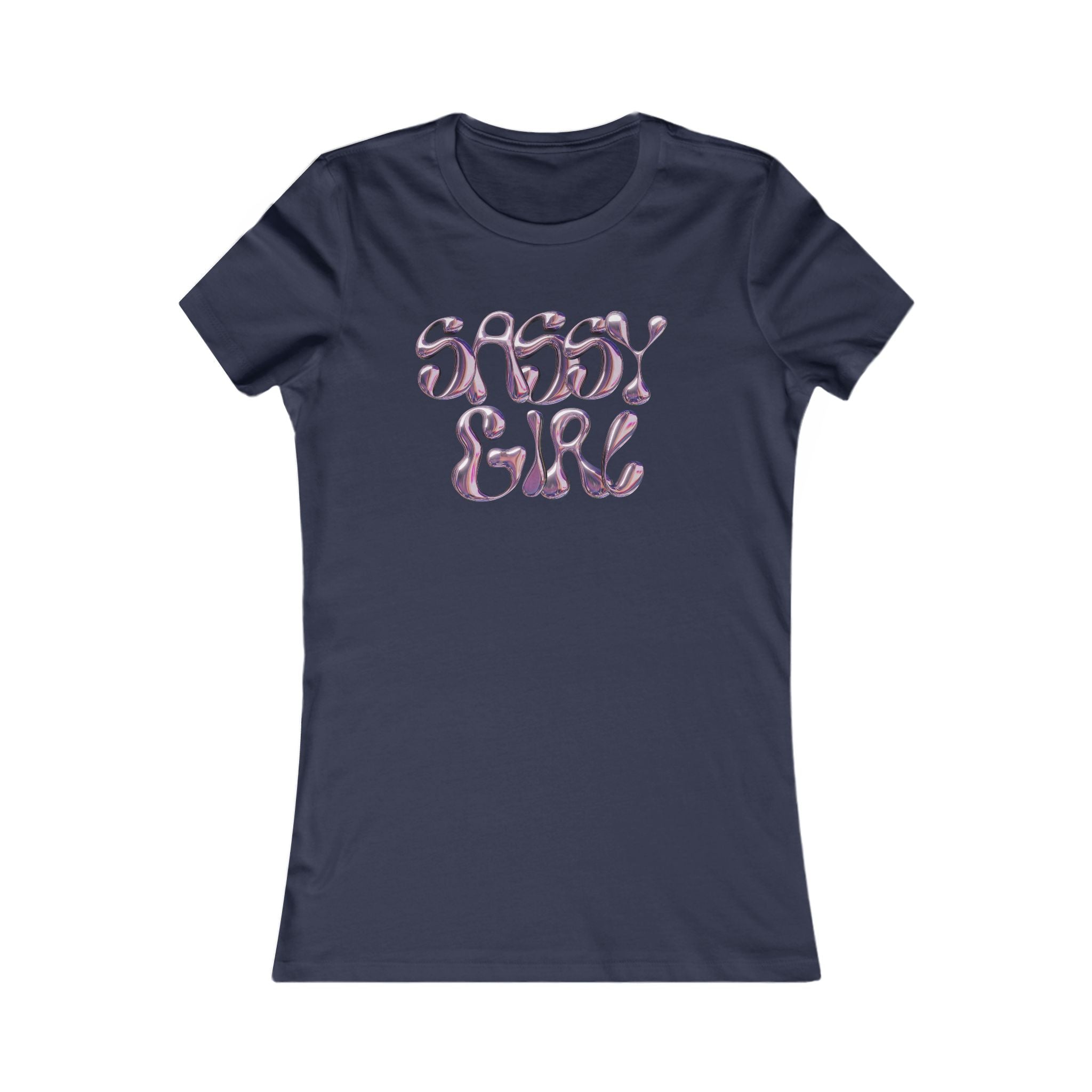 Sassy Girl Women's Tee — Retro Pink Script Graphic Shirt